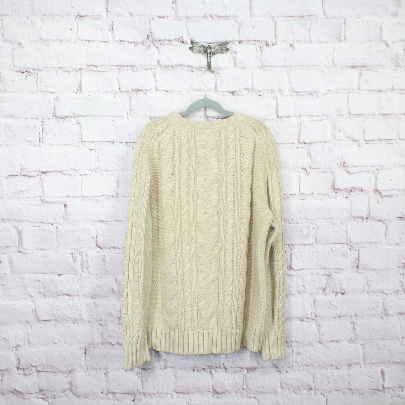 L.L. Bean LL Bean Women's Cable Sweater Crewneck Size M / US 6-8 / IT 42-44 - 6 Thumbnail