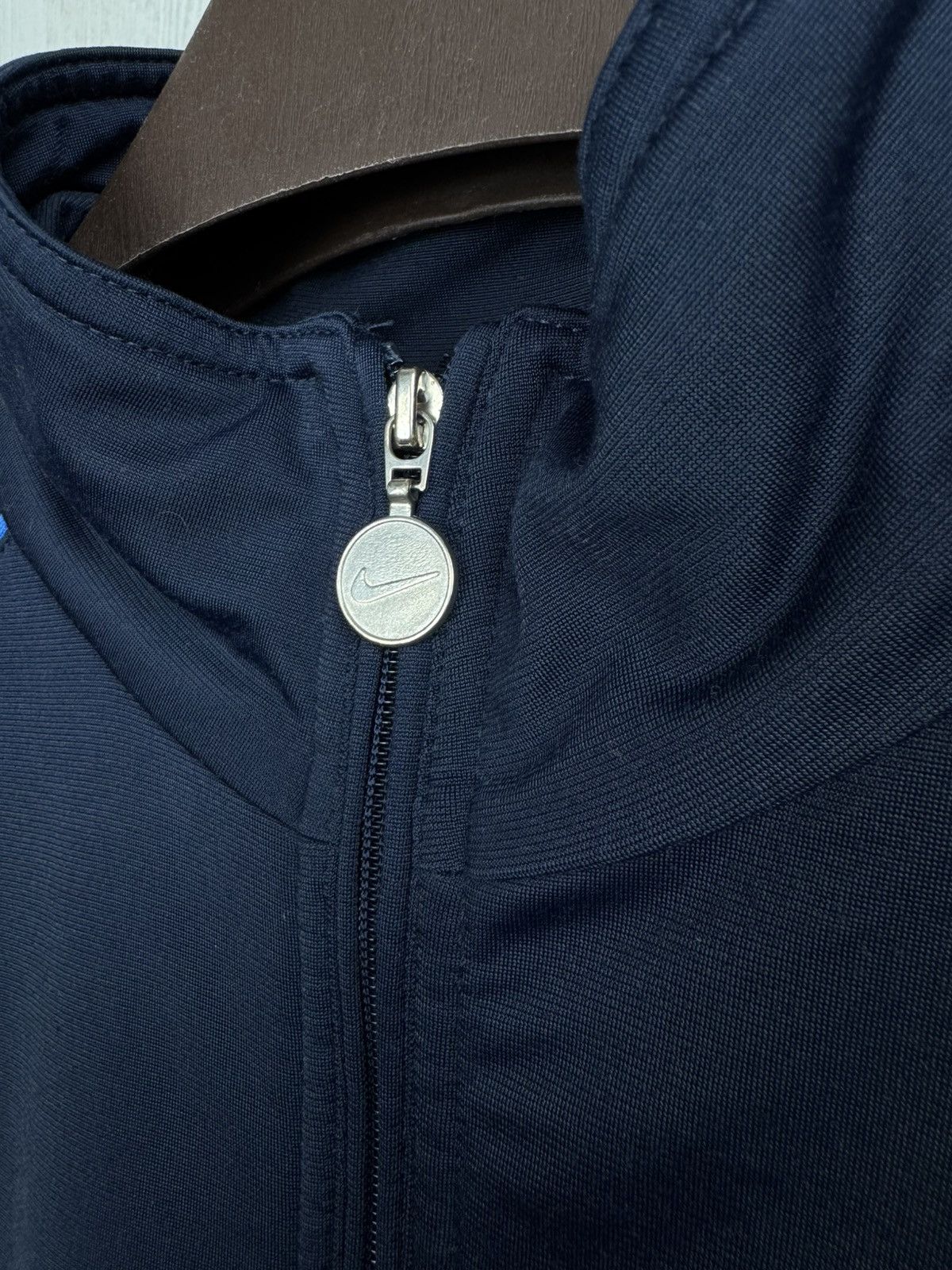 Nike Nike vintage y2k big logo navy blue track top jacket Size US L / EU 52-54 / 3 - 7 Thumbnail