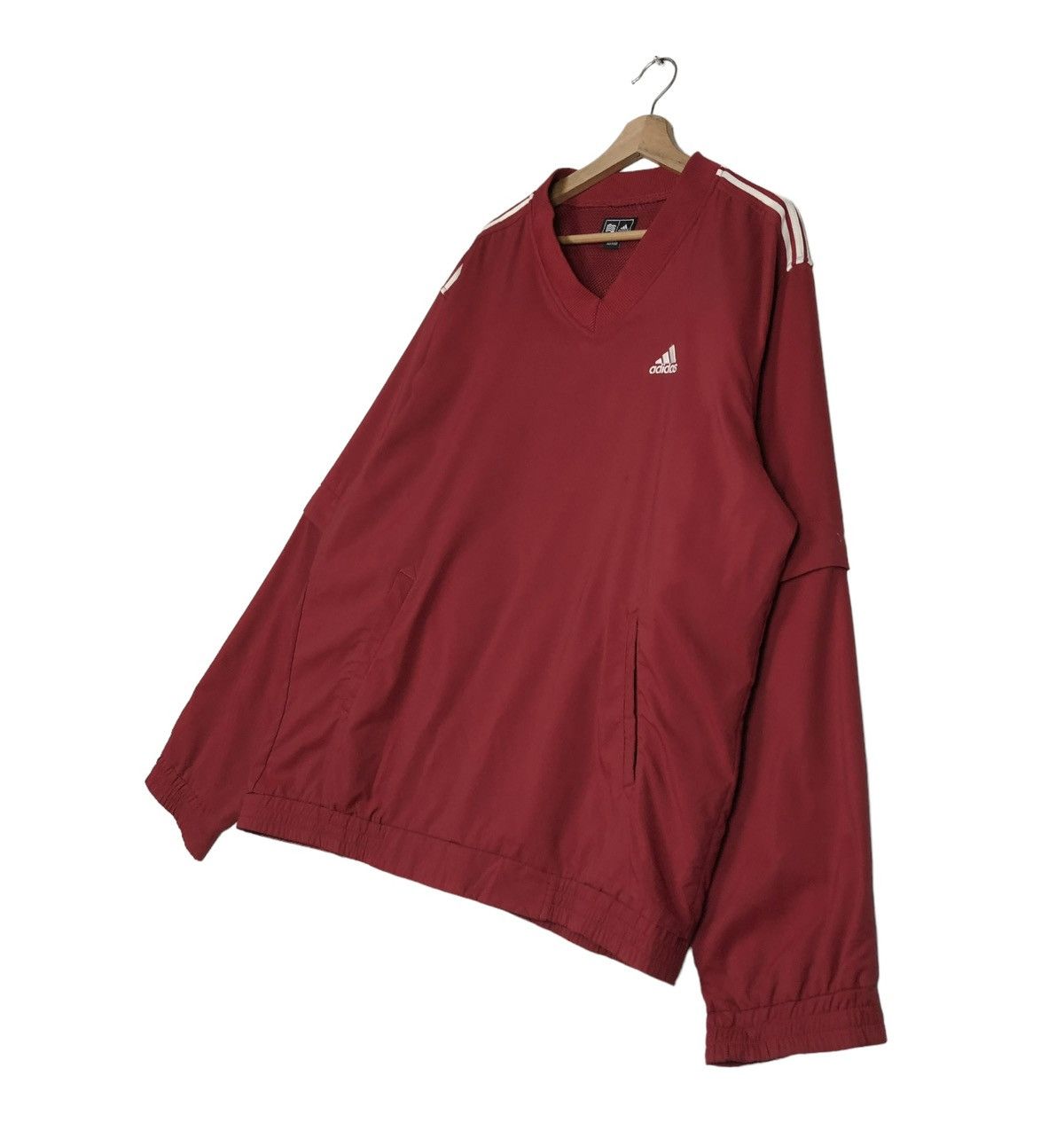 Adidas 🔥VINTAGE LONG SLEEVE PULL OVER ADIDAS STRIPED Size US XXL / EU 58 / 5 - 2 Thumbnail