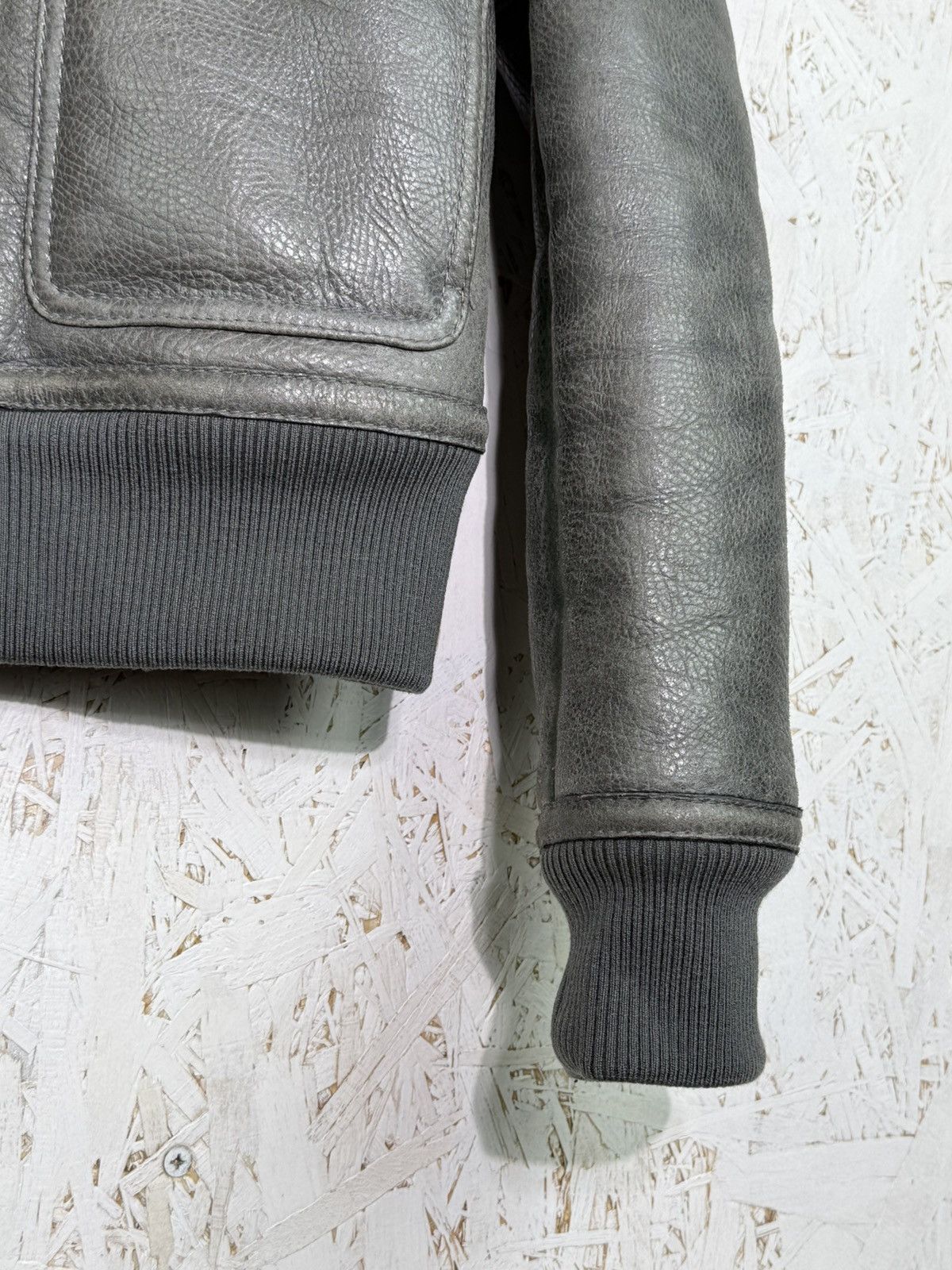 Dolce & Gabbana Dolce & Gabbana Lambskin Leather Shearling Jacket Grey 40 Size S / US 4 / IT 40 - 4 Thumbnail