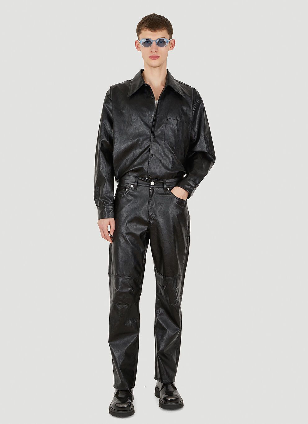 Our Legacy OUR LEGACY COCO 70S FAUX LEATHER SHIRT Size US M / EU 48-50 / 2 - 3 Thumbnail