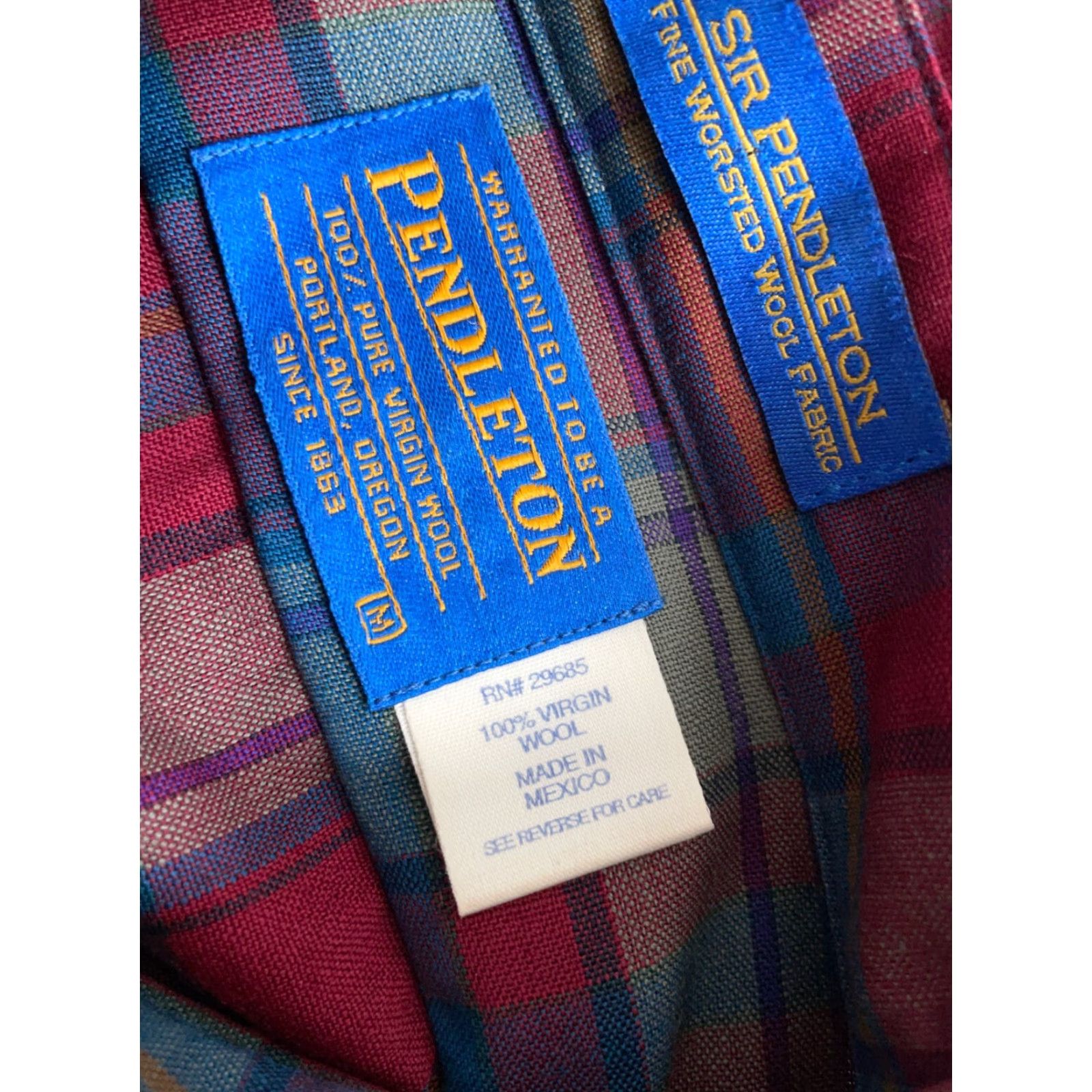 Pendleton VINTAGE Pendleton Shirt Men Medium Red Gray Plaid Wool Flannel Button-Up Collared long sleeve Casual Workwear Mens Regular Vintage Retro Size US M / EU 48-50 / 2 - 5 Thumbnail