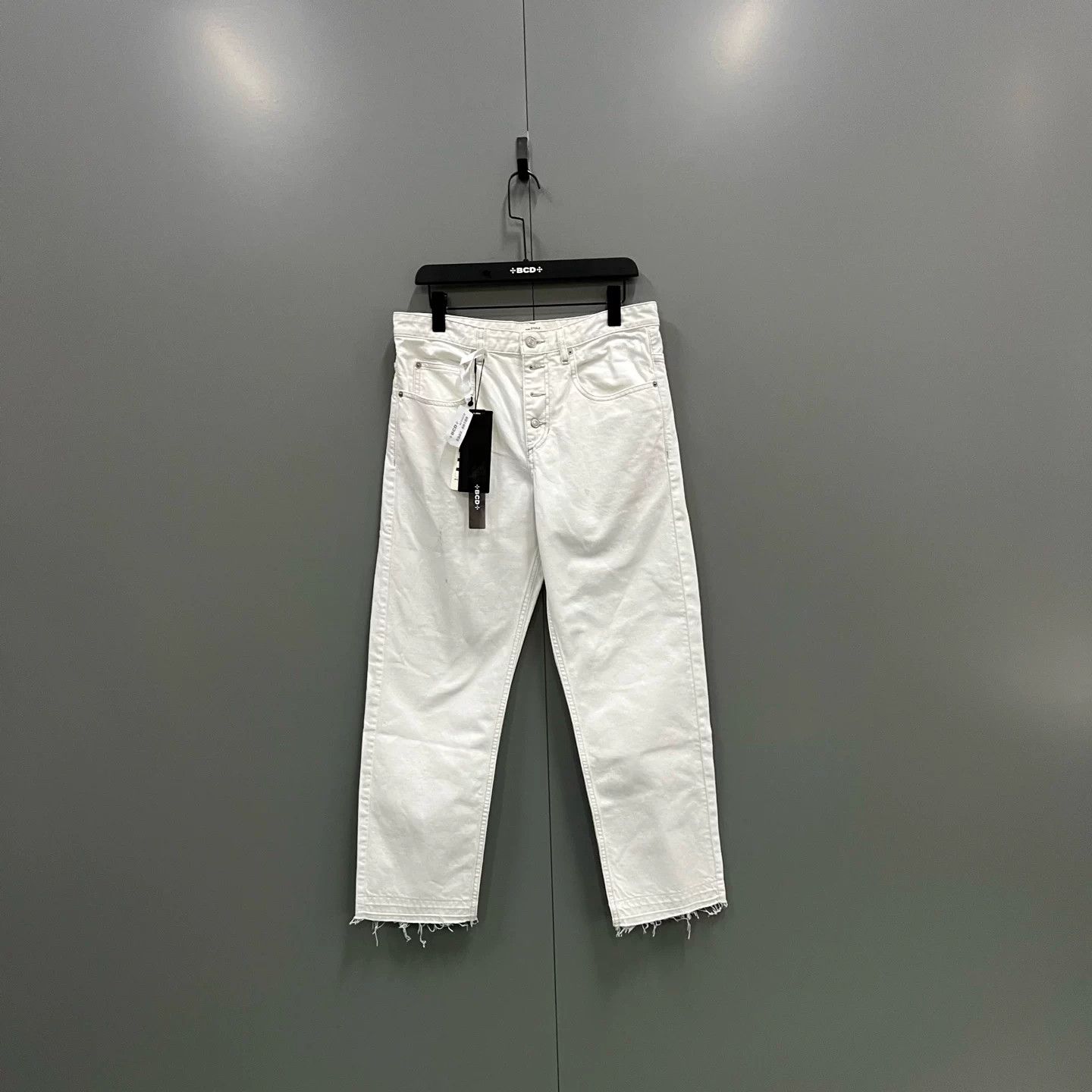 Isabel Marant Etoile ISABEL ETOILE White Distressed Jeans Size 40" / US 18 - 1 Thumbnail