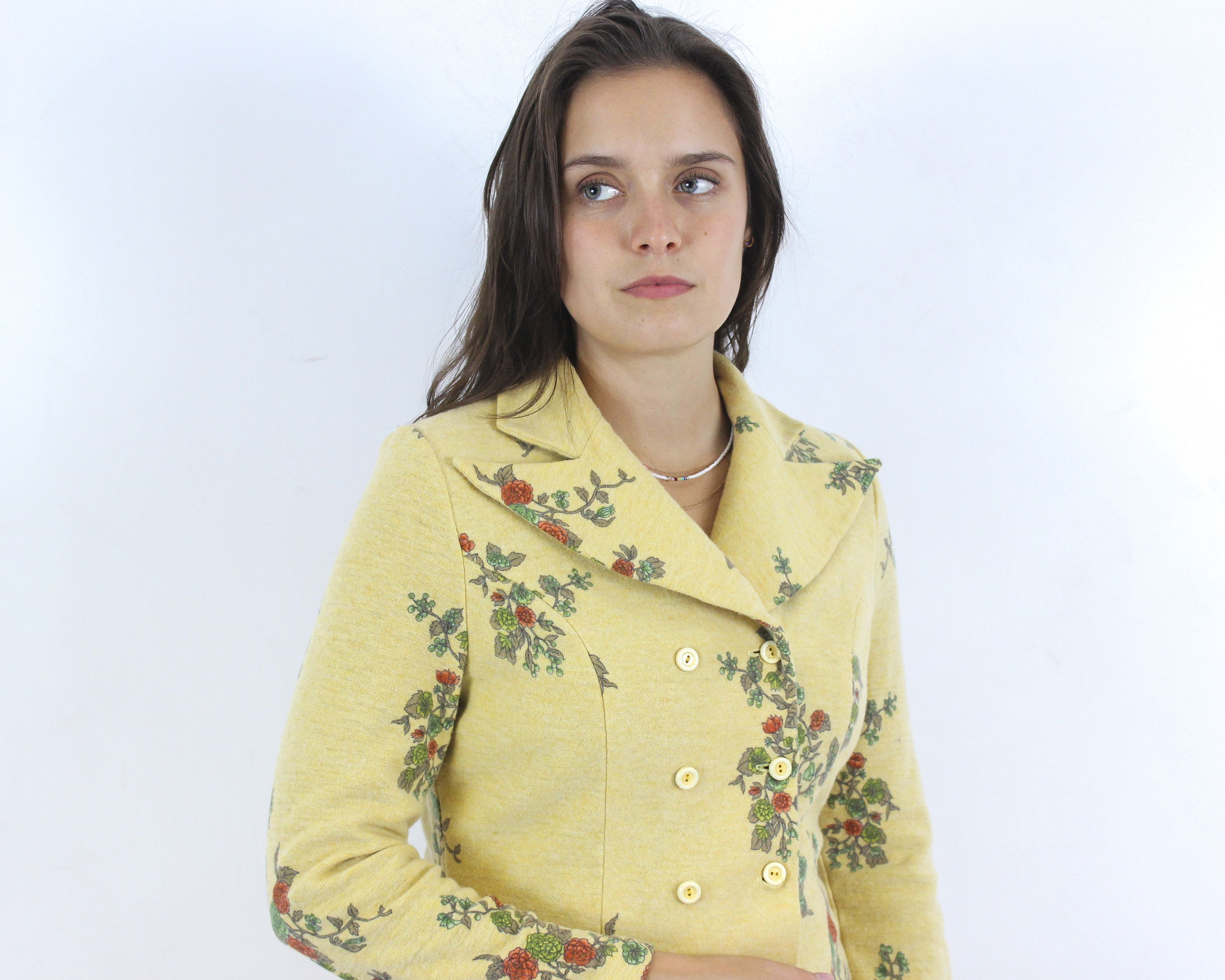 Other × Vintage Women M Flower Pattern Button Up Double Breasted Dress Size M / US 6-8 / IT 42-44 - 4 Thumbnail