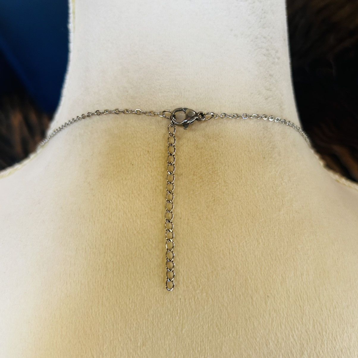 Handmade Handcrafted textured silver cross pendant on chain necklace Size ONE SIZE - 5 Thumbnail