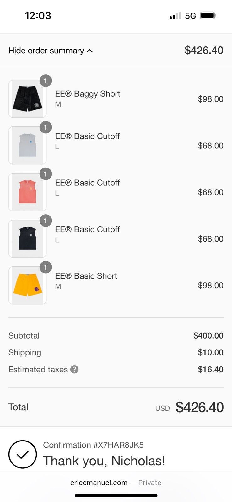 Eric Emanuel Eric Emanuel Gold with violet EE shorts medium Size US 30 / EU 46 - 3 Thumbnail