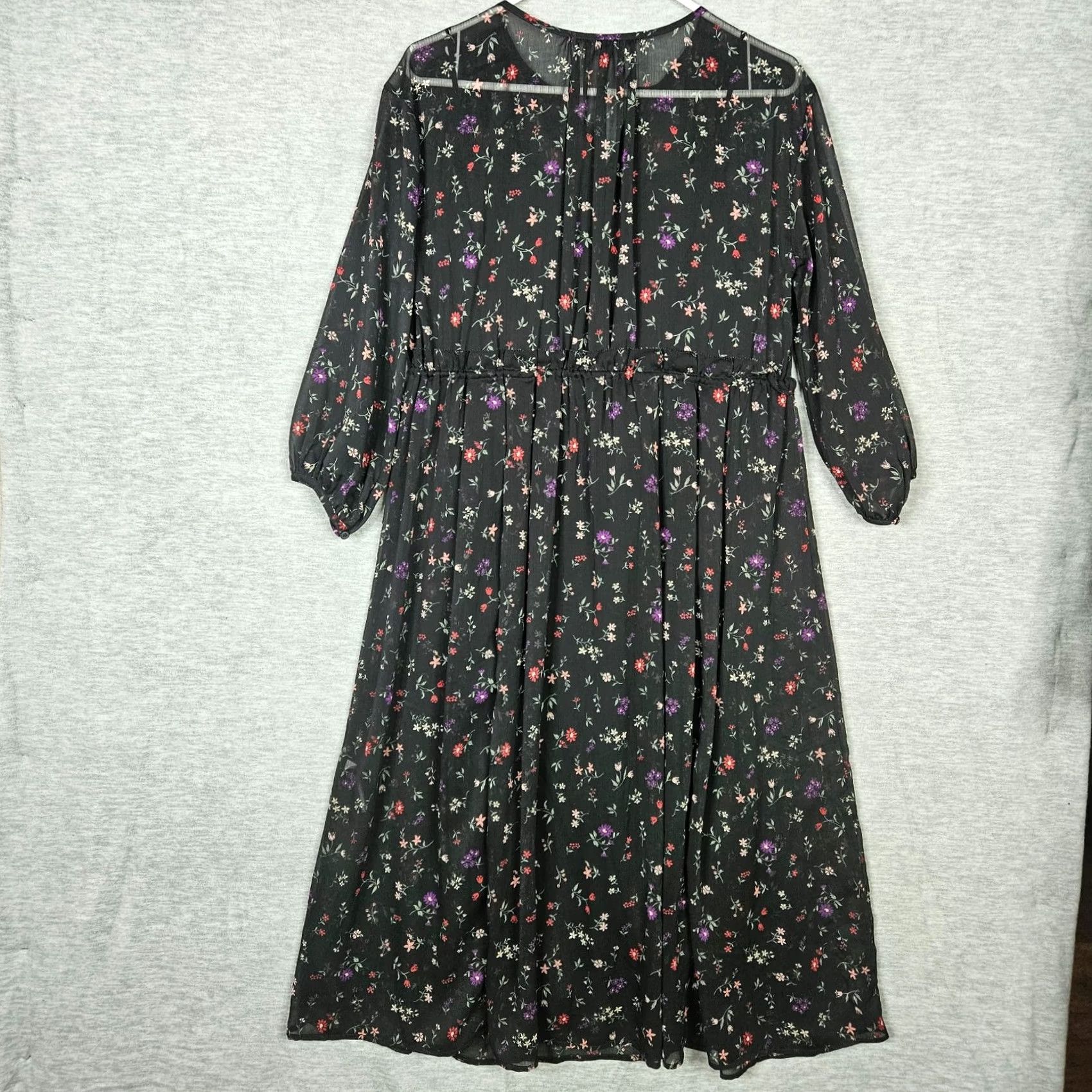 Uniqlo Uniqlo Floral Button Up 3/4 Sleeve Elastic Waist Women's Dress Size S Size S / US 4 / IT 40 - 5 Thumbnail