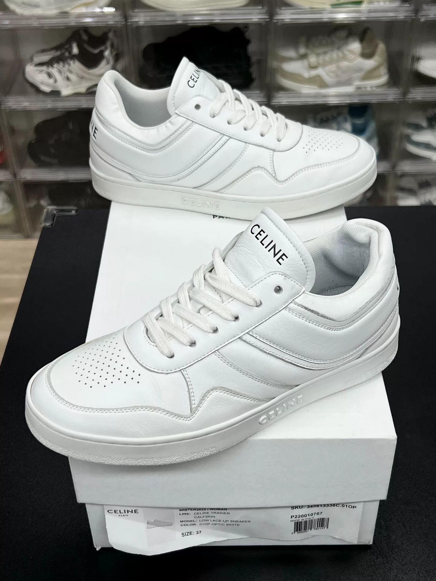 Celine Celine Training White Lowtop Sneakers us_7 Women Size US 7 / IT 37 - 1 Thumbnail