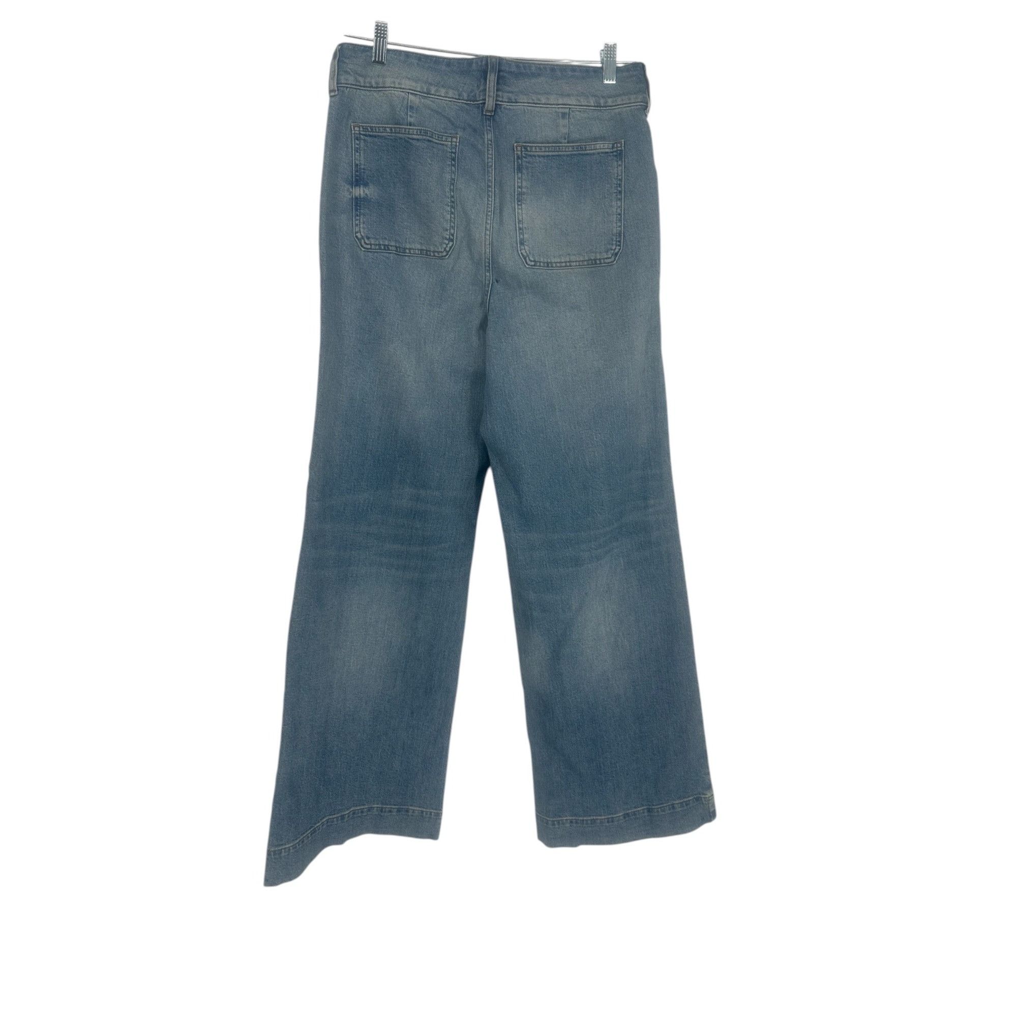 J.Crew J. Crew Women High Rise Denim Trouser Jeans 29T Tall Wide Le Size 29" - 2 Thumbnail