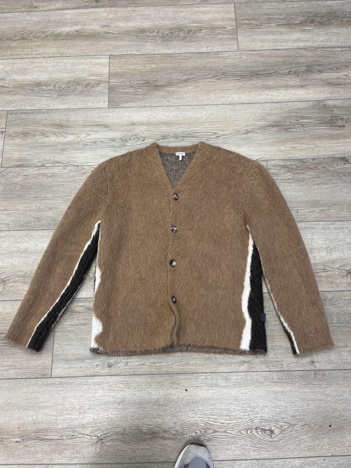 Loewe Loewe Cardigan Sweater Tan M Size US M / EU 48-50 / 2 - 1 Thumbnail