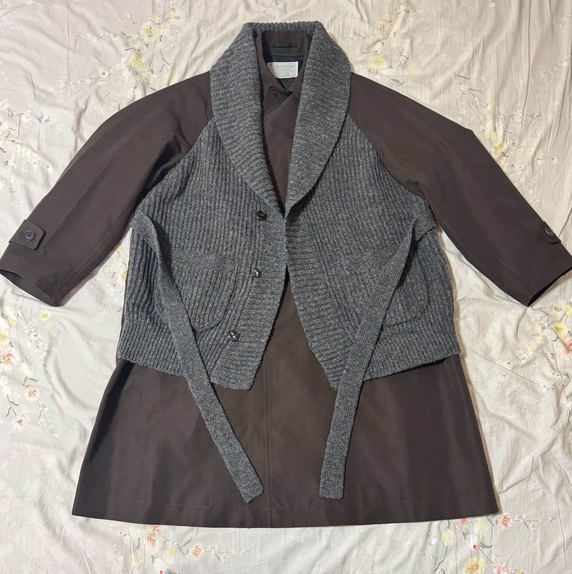 Kolor Kolor 20AW Wool Knit Trench Coat Size US S / EU 44-46 / 1 - 1 Thumbnail