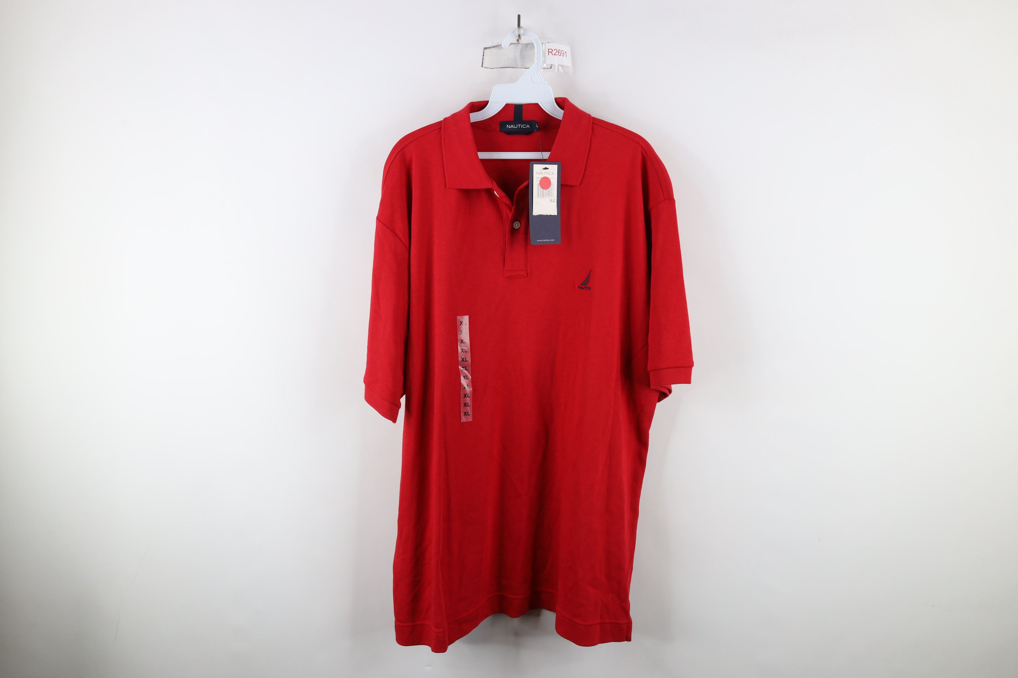 Nautica × Vintage Deadstock Vintage Nautica Sailing Collared Polo Shirt Red Size US XL / EU 56 / 4 - 1 Thumbnail