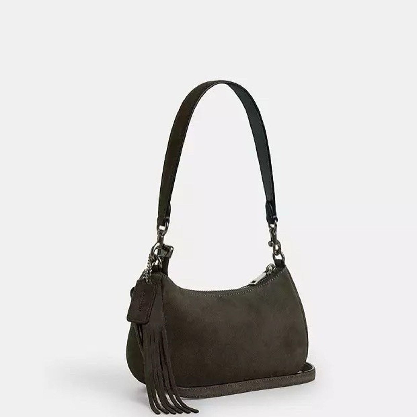 Coach NWT Coach Teri Mini Crossbody Bag CCE42 suede/Qb/Army Green Size ONE SIZE - 11 Thumbnail