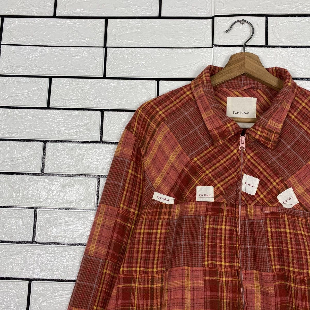 Issey Miyake 📌Vintage Wool Zipper Jacket Karl Helmut Tartan Design Size US L / EU 52-54 / 3 - 8 Thumbnail