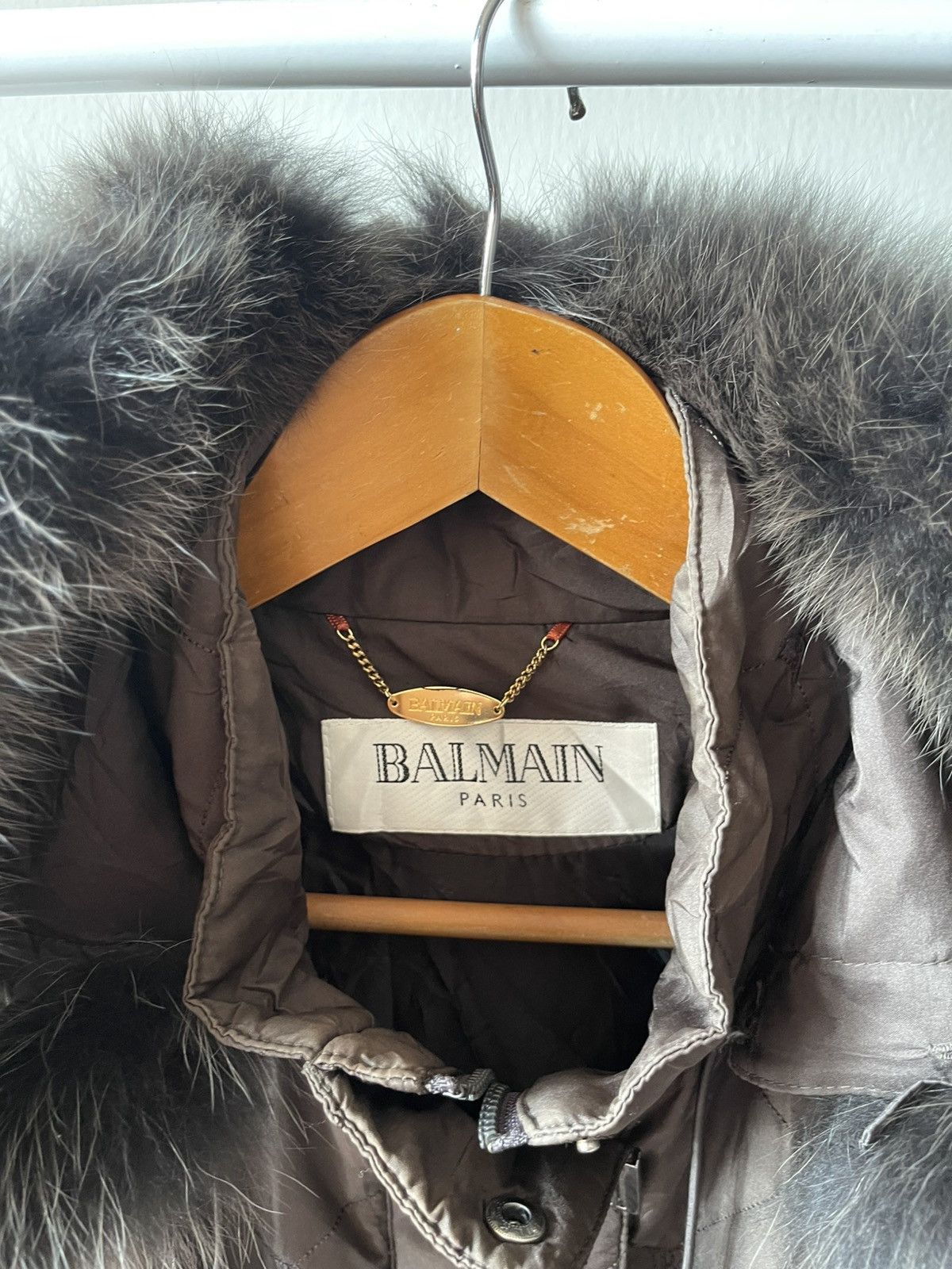 Balmain Vintage Balmain Fur Hoodie Jacket Size US XL / EU 56 / 4 - 9 Thumbnail