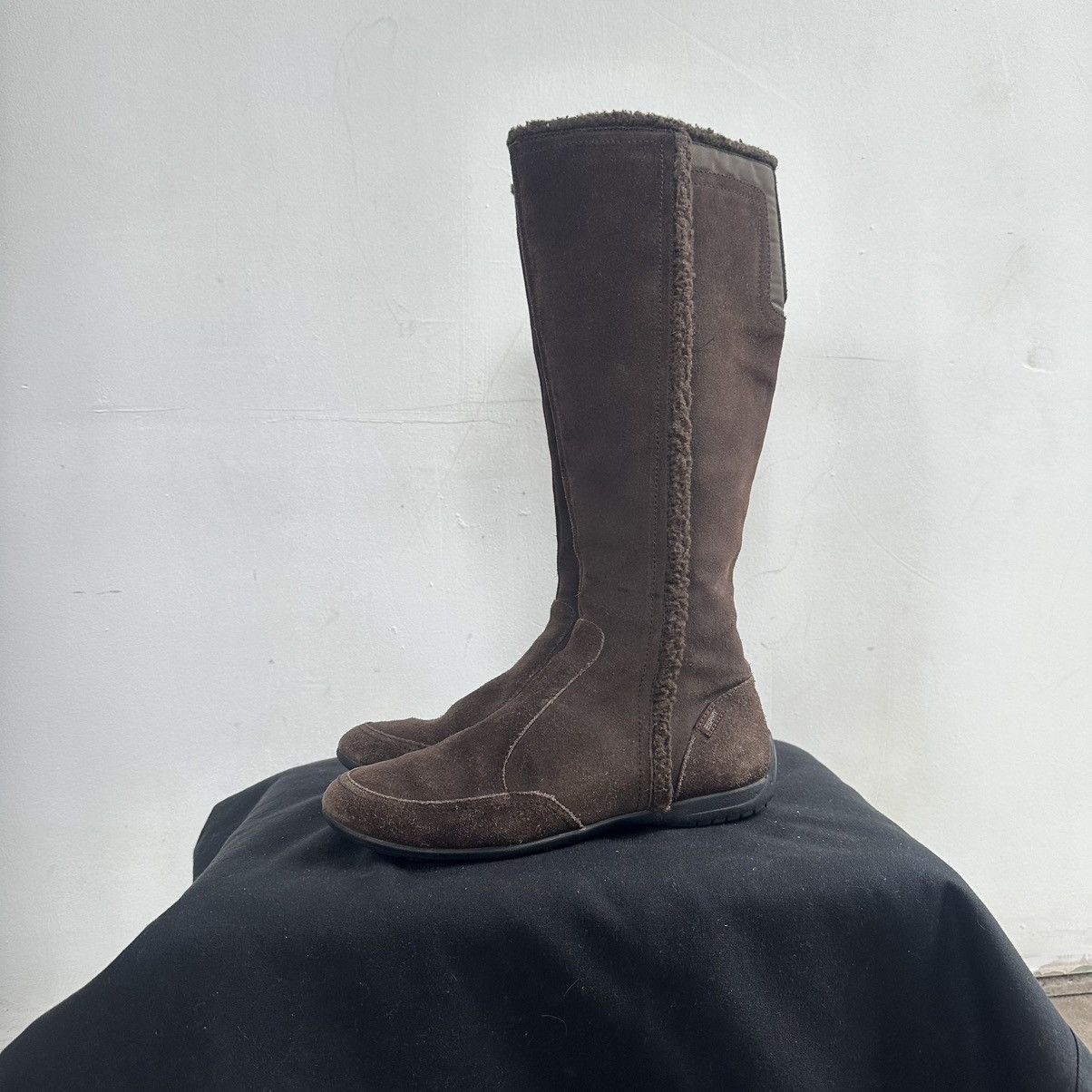 Esprit Vintage high boots Esprit moto suede leather shoes core Size US 9 / IT 39 - 5 Thumbnail