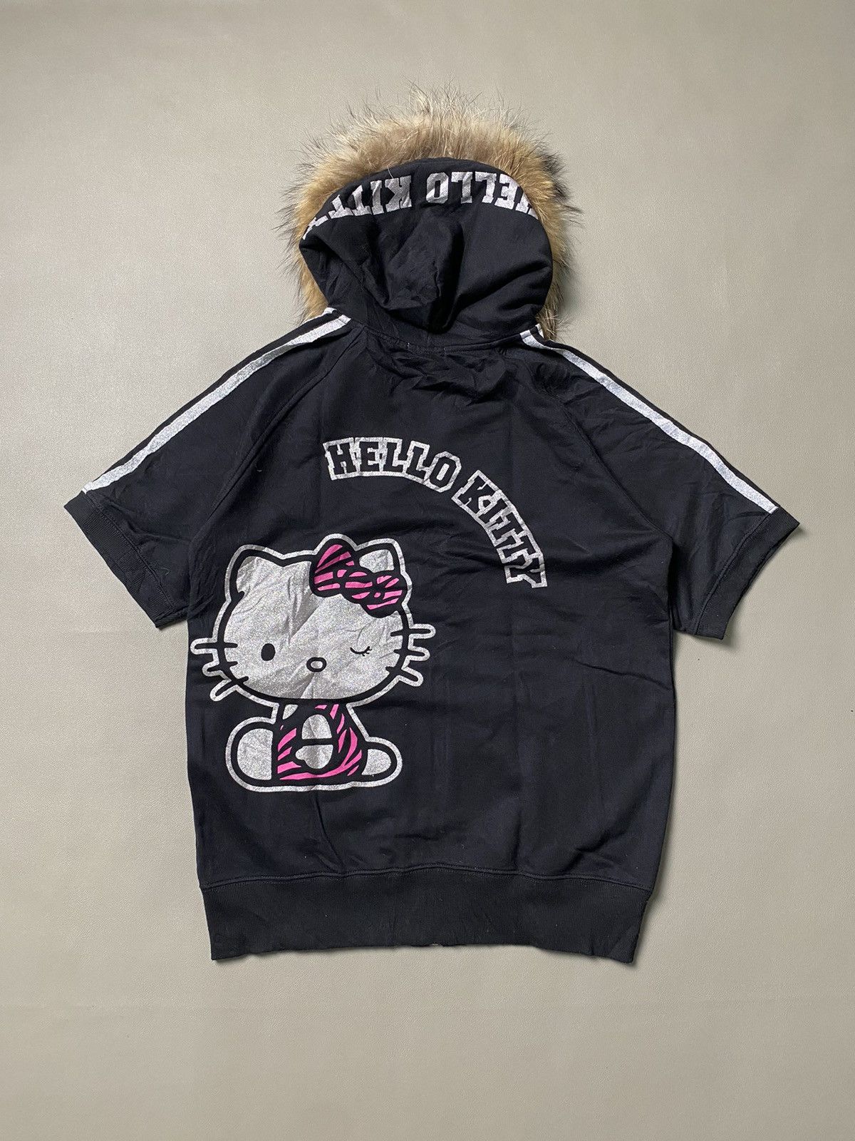 Hysteric Glamour × If Six Was Nine × Japanese Brand Hello Kitty Faux Fur Hoodie Half Sleeve Size US L / EU 52-54 / 3 - 2 Thumbnail