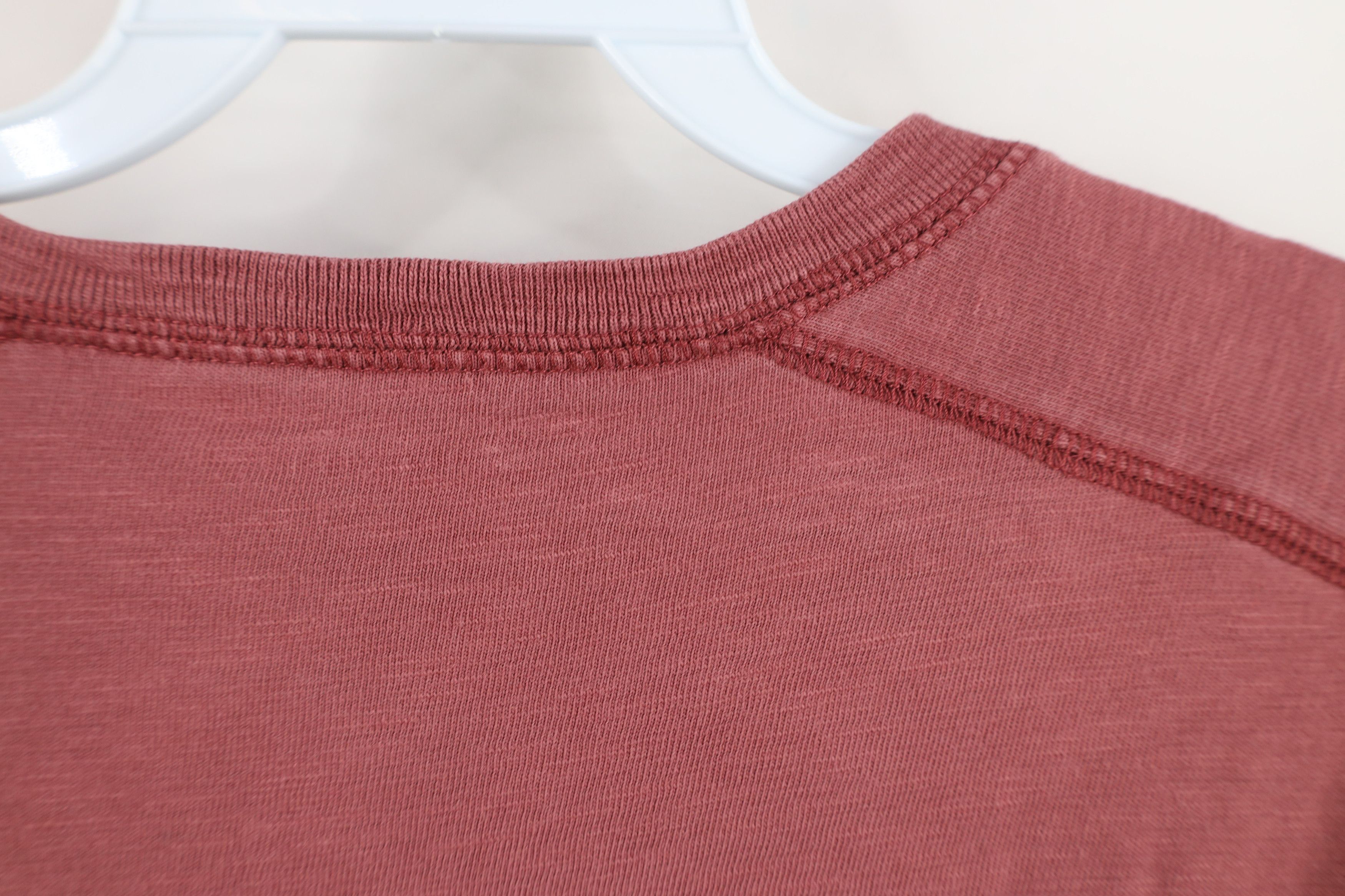 J.Crew × Vintage J Crew Dye Stonewash Knit Long Sleeve Henley T-Shirt Red Size US M / EU 48-50 / 2 - 9 Thumbnail