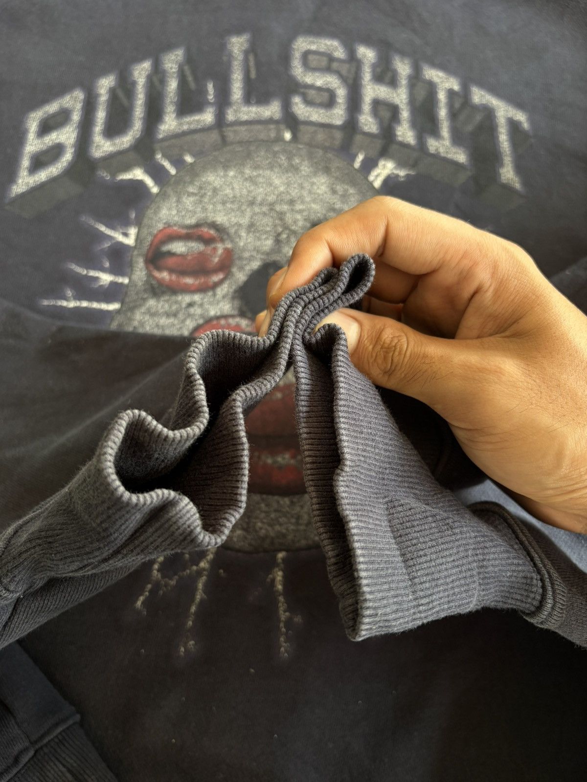 Japanese Brand Vintage Bullshit Skull By Pure Too Baggy Hoodie Sweatshirt Size US XL / EU 56 / 4 - 12 Thumbnail