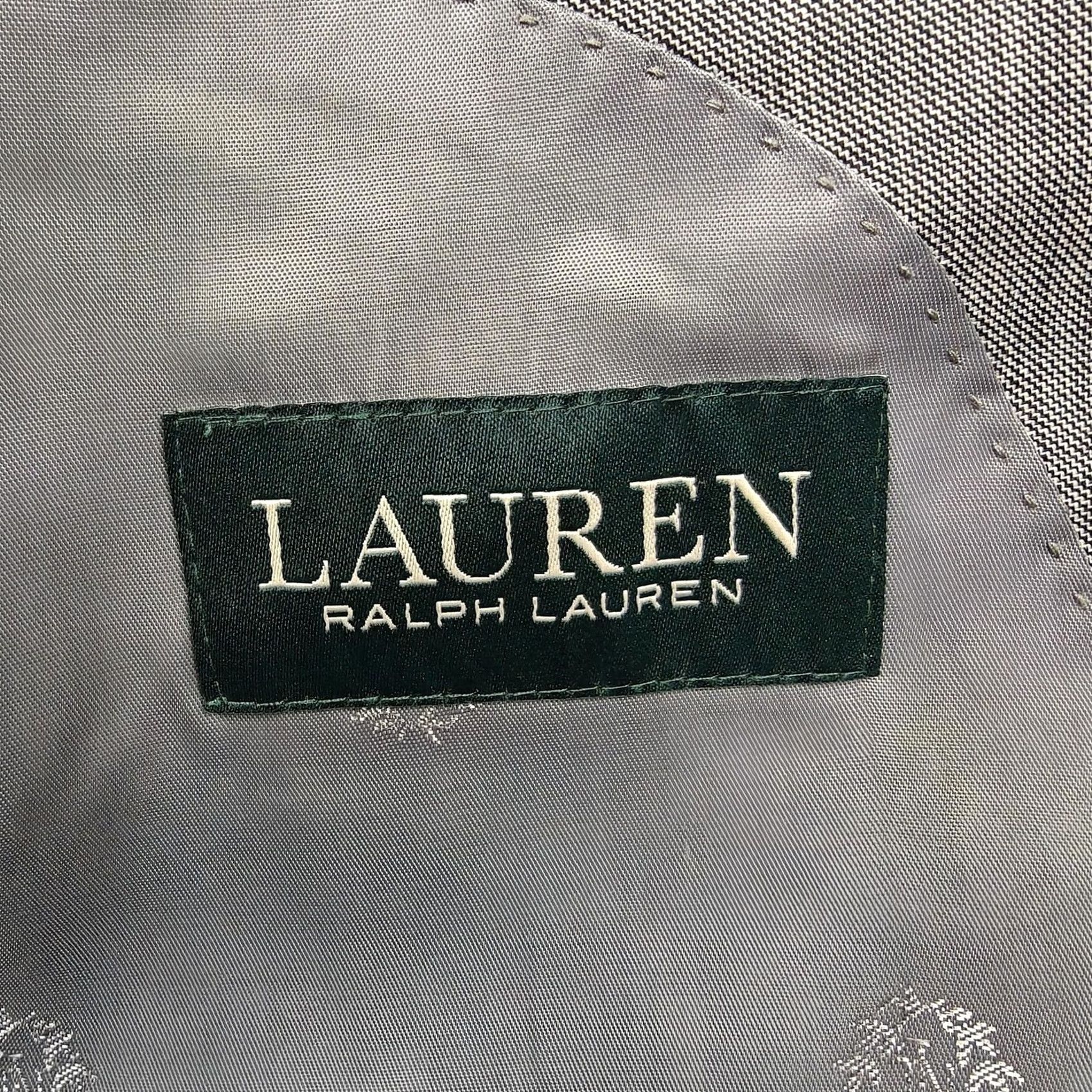 Ralph Lauren VINTAGE? No. Final answer: Lauren Ralph Lauren Blazer Mens 48L Gray Wool Check Two Button Sport Coat Size 48R - 4 Thumbnail