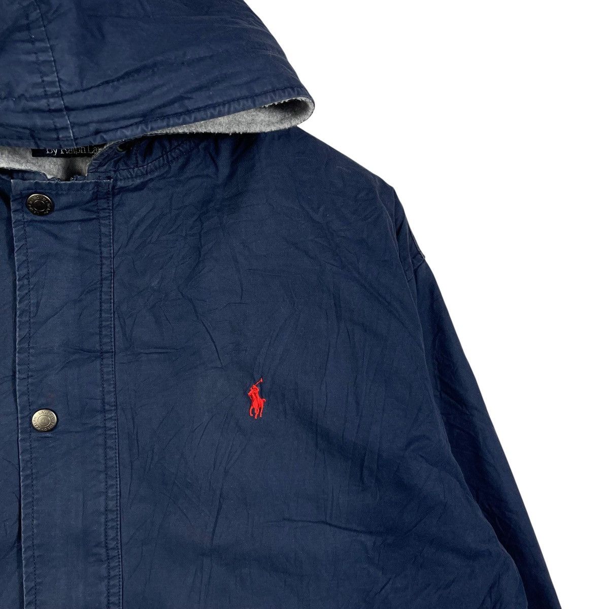 Polo Ralph Lauren Vintage Polo Ralph Lauren Hooded Nylon Parka Jacket Navy Size US L / EU 52-54 / 3 - 6 Thumbnail