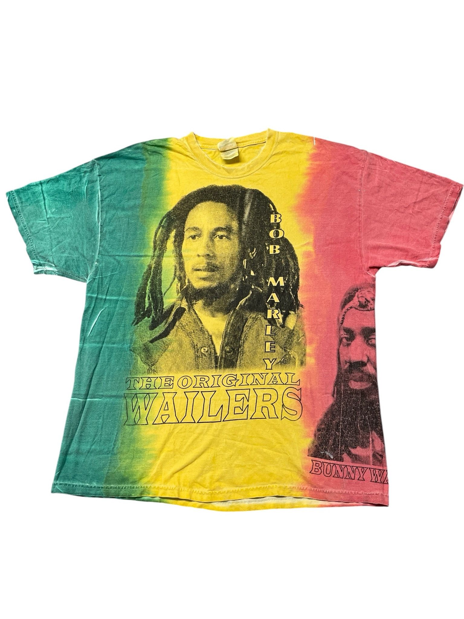 Hanes Vintage 1990s Bob Marley The Original Wailers T-Shirt Rasta Tie-Dye Size US XL / EU 56 / 4 - 1 Thumbnail