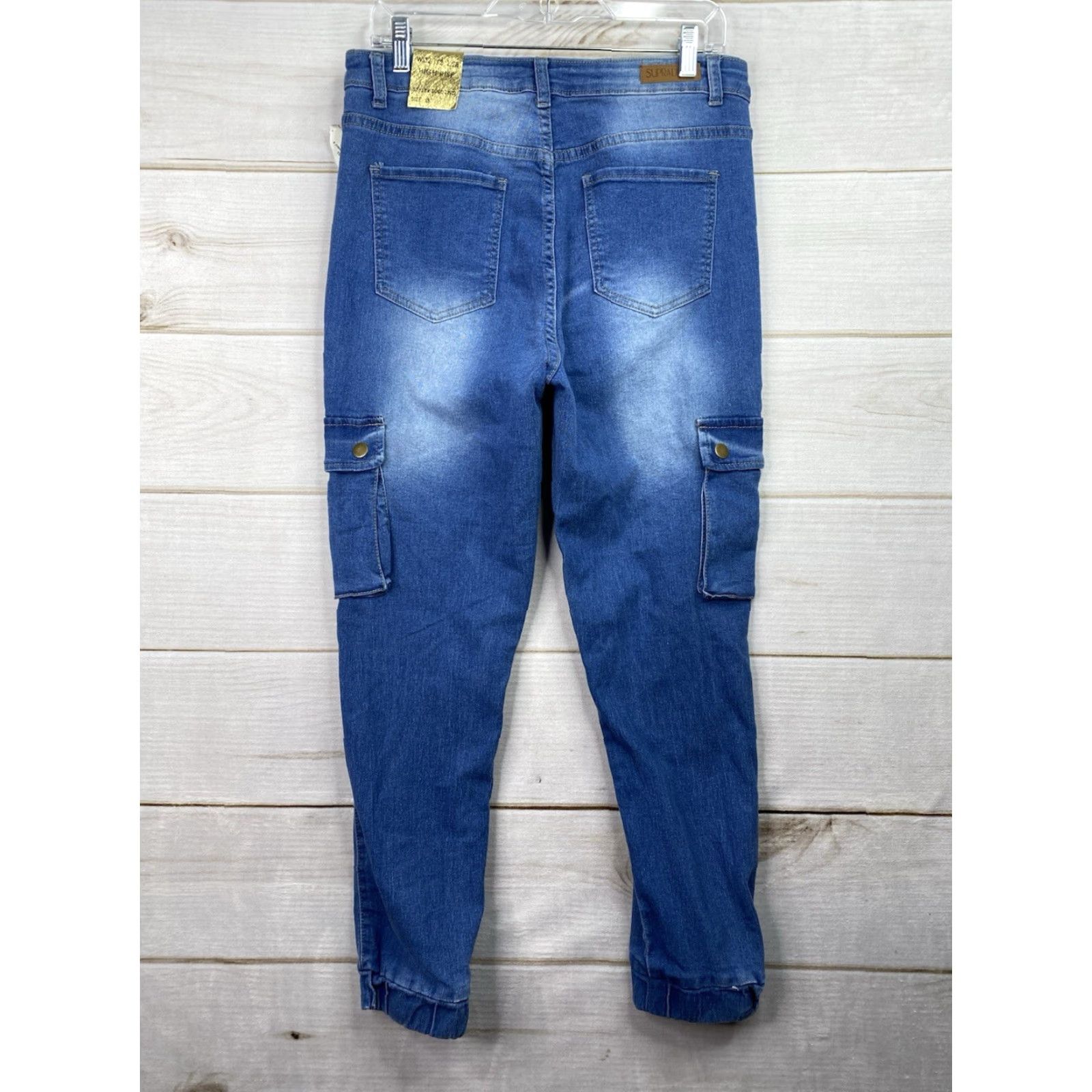 Supra SUPRA Denim 15 High Rise Jeans Distressed Dark Wash 5-Pocket Cotton Blend Jeans Womens Juniors Size 15 Blue Stretch NWT Size 36" / US 14 / IT 50 - 7 Thumbnail