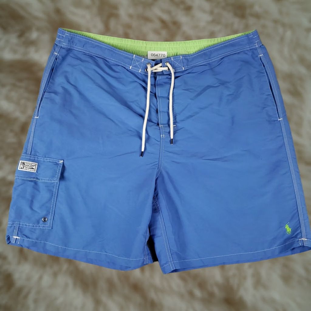 Polo Ralph Lauren Polo Ralph Lauren Shorts Mens 2XB Blue Pony Lace Board Shorts Swim Trunks Big & Tall XXBlue Pony Lace Board Shorts Mens 2XB Blue Size US 39 - 1 Thumbnail