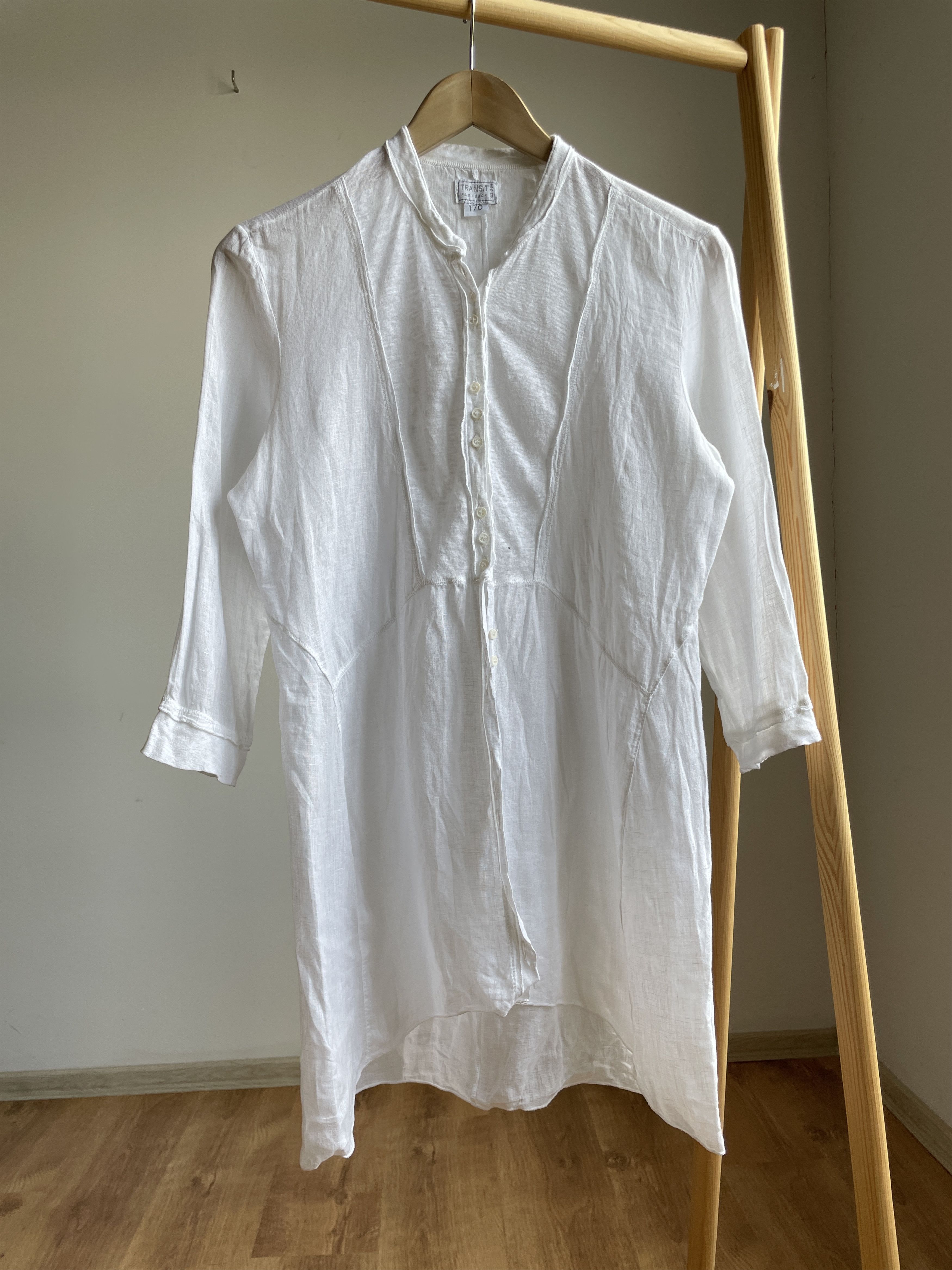 Transit Transit Par Such Womens Pure Linen Collarless Blouse Size 2 Size M / US 6-8 / IT 42-44 - 1 Thumbnail