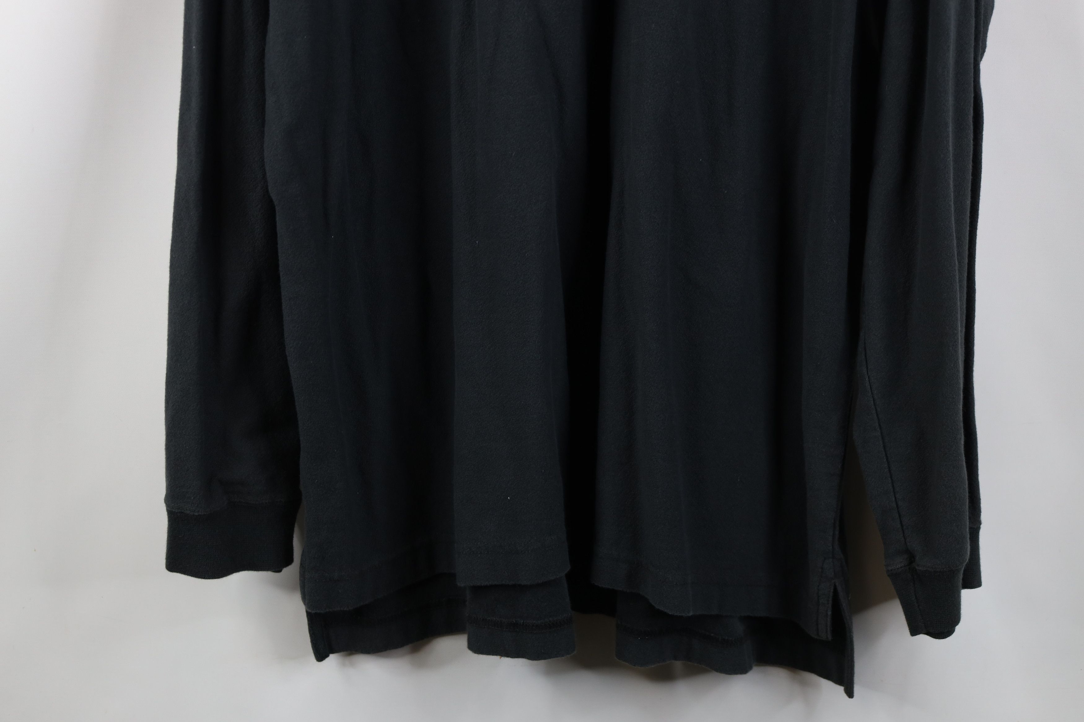 Vintage Vintage 90s Streetwear Fit Long Sleeve Rugby Polo Black Size US XL / EU 56 / 4 - 3 Thumbnail