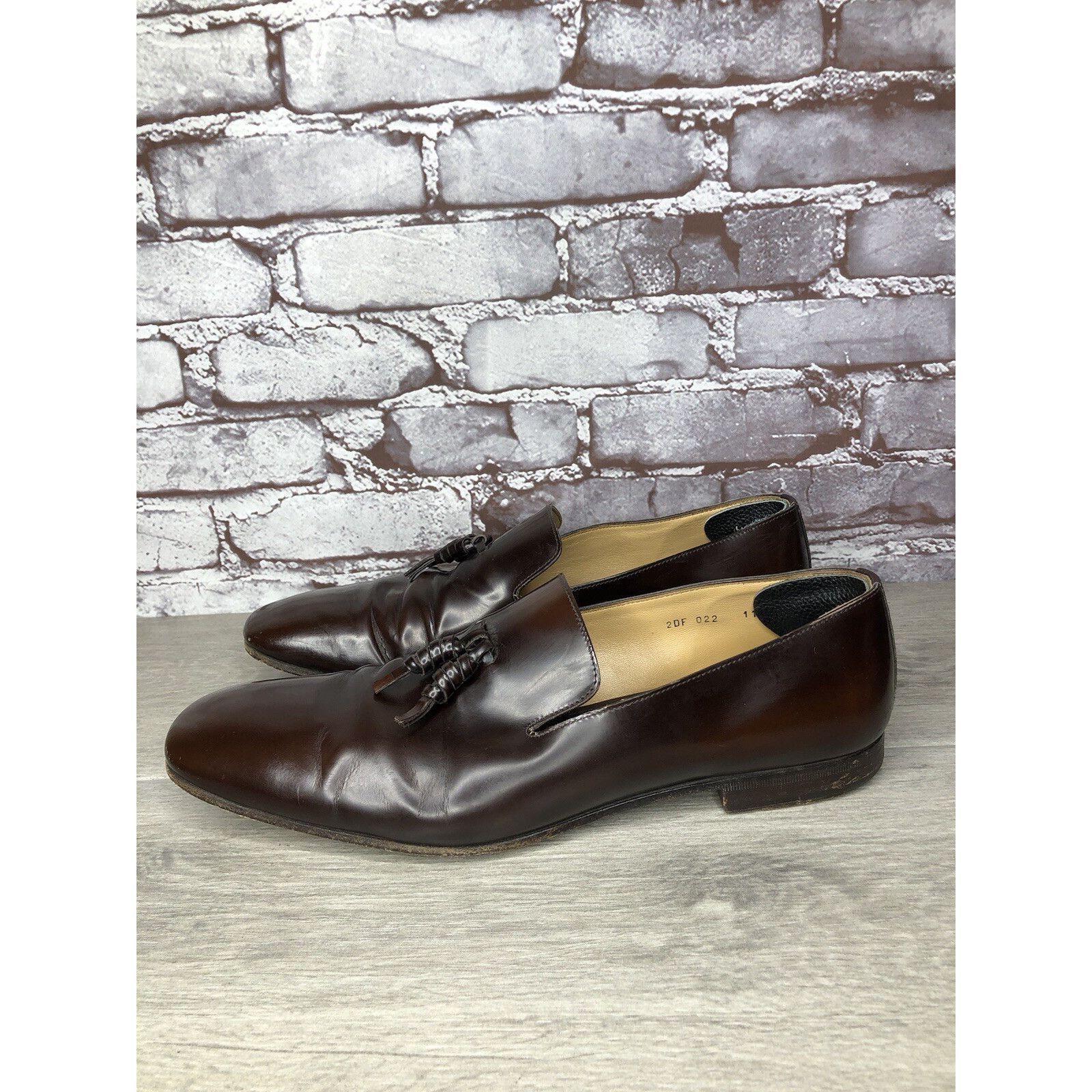 Prada Prada Milano Brown Leather Designer Tassel Loafers Dress Sho Size US 11 / EU 44 - 1 Thumbnail
