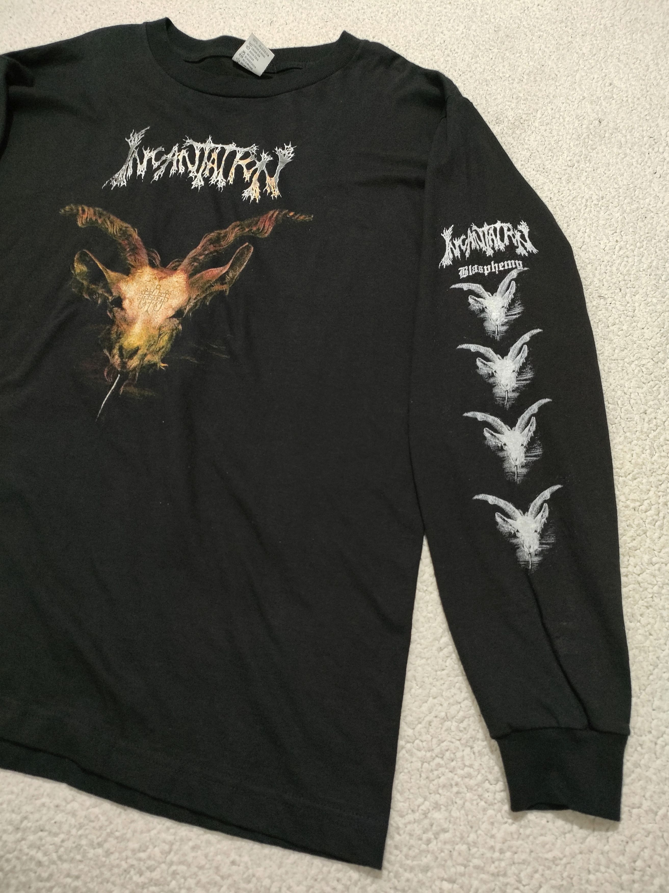 Band Tees 90s INCANTATION - BLASPHEMY Vintage Long Sleeve Tee Size US L / EU 52-54 / 3 - 5 Thumbnail