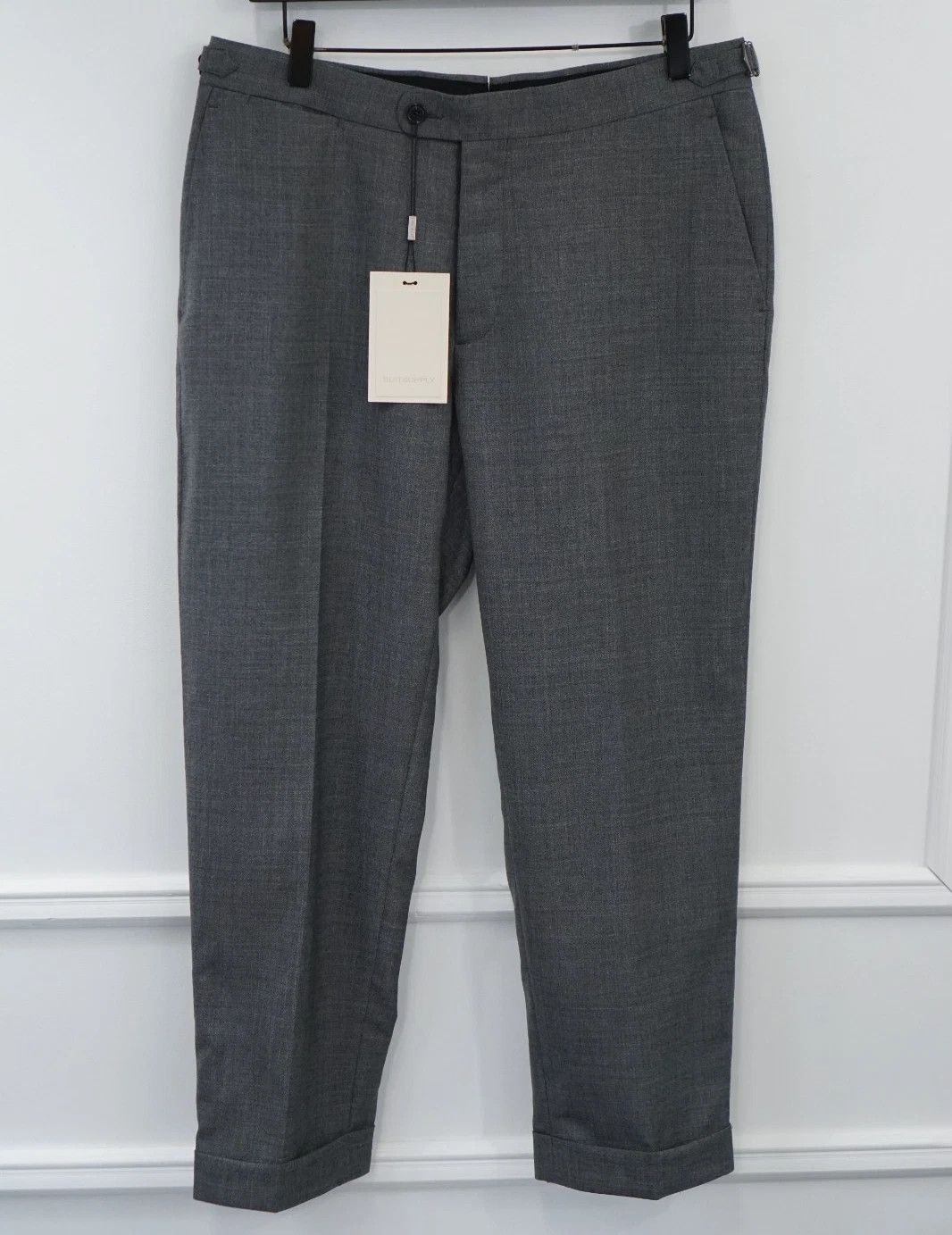 Suitsupply Men Suitsupply Pants Brescia Huddersfield Grey Wool UK/US38S Size 38S - 1 Thumbnail