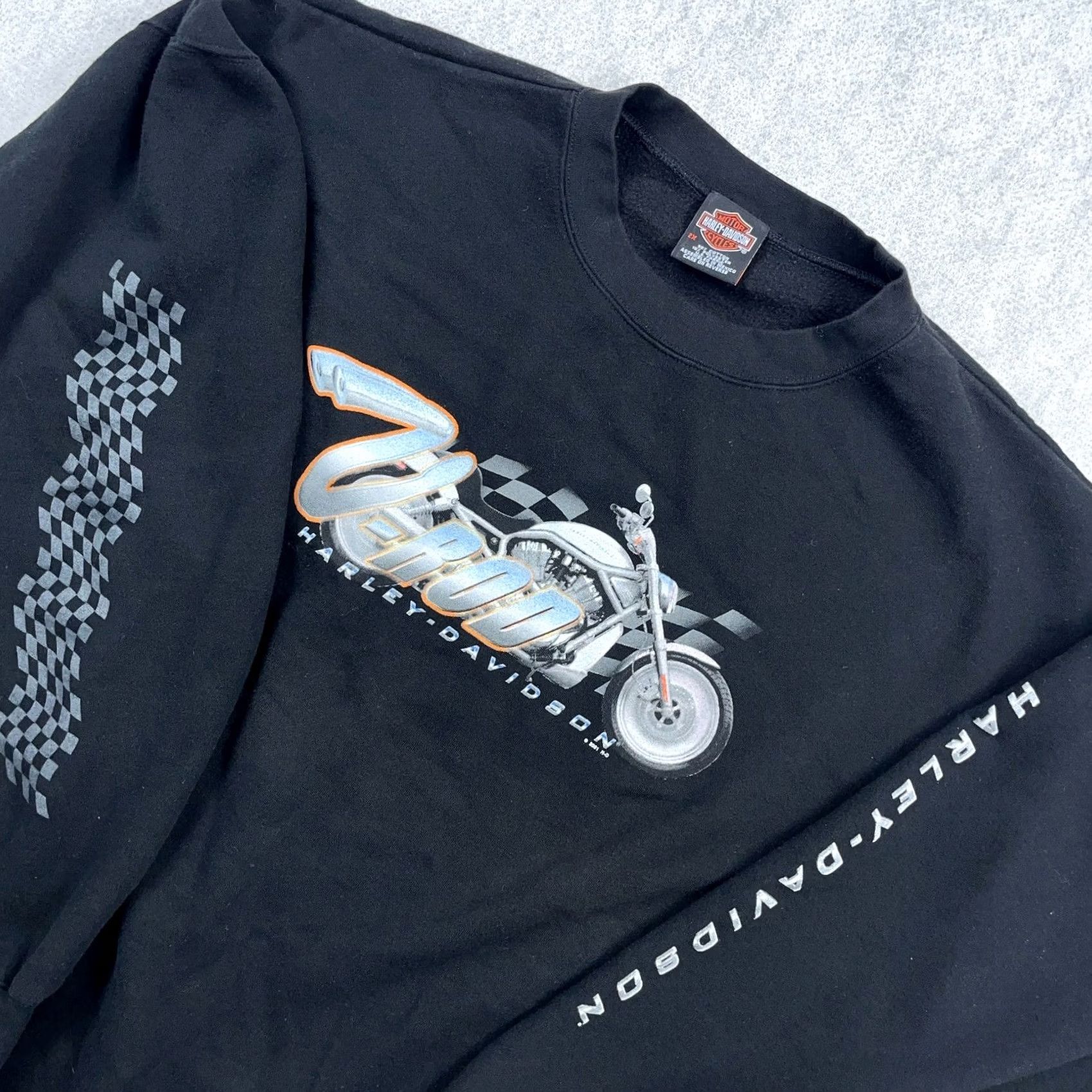 Harley Davidson VINTAGE Harley-Davidson Sweatshirt Men 2XL Black Crewneck Long Sleeve Pullover H-D Logo Embroidered 90s Classic Size US XXL / EU 58 / 5 - 2 Thumbnail