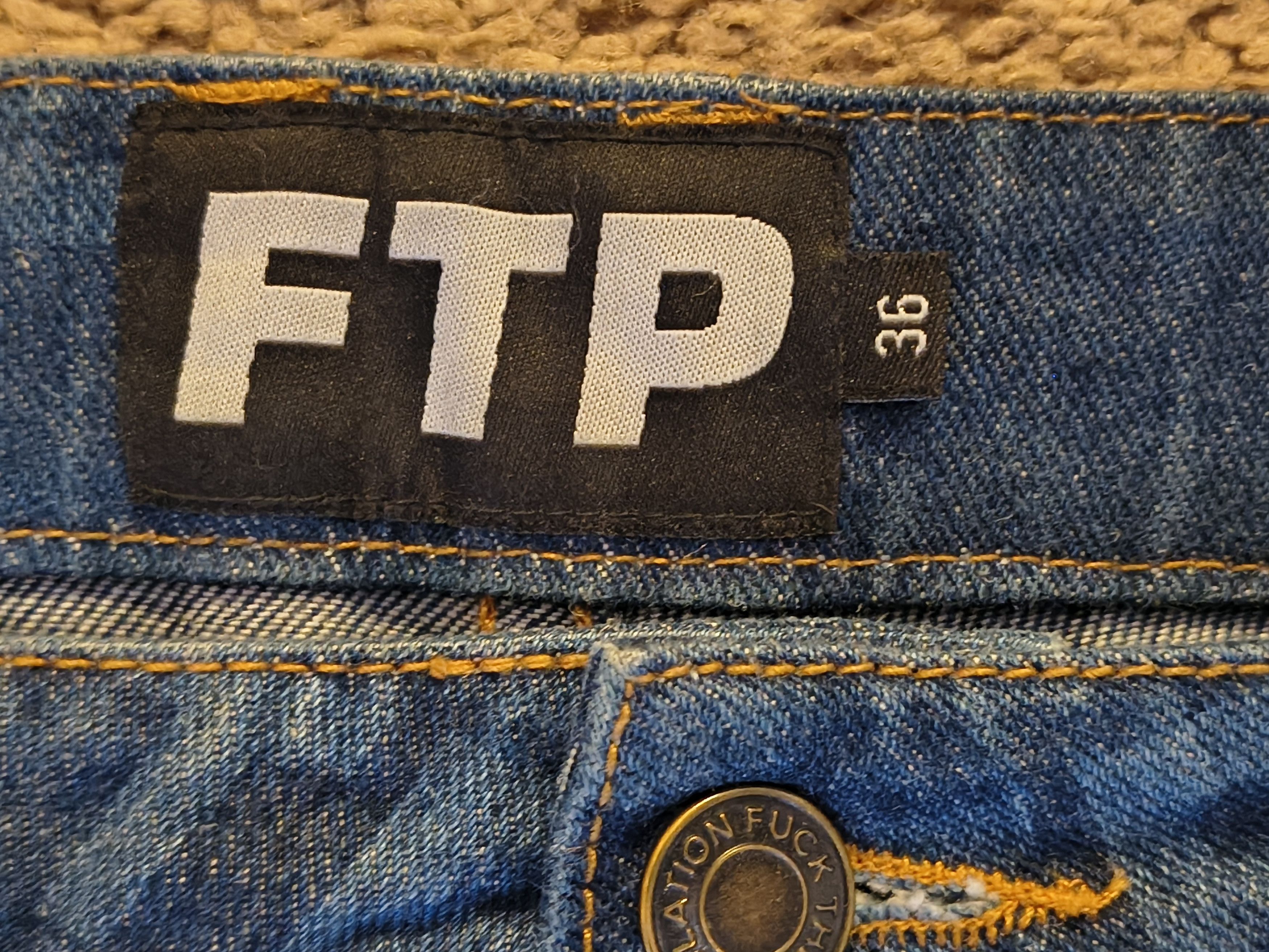 Fuck The Population Fuck The population all over print denim pants sz: 36x32 FTP Size US 36 / EU 52 - 3 Thumbnail