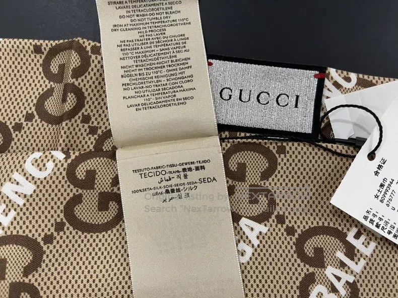 Gucci Gucci Co-branded silk scarf Size ONE SIZE - 5 Thumbnail