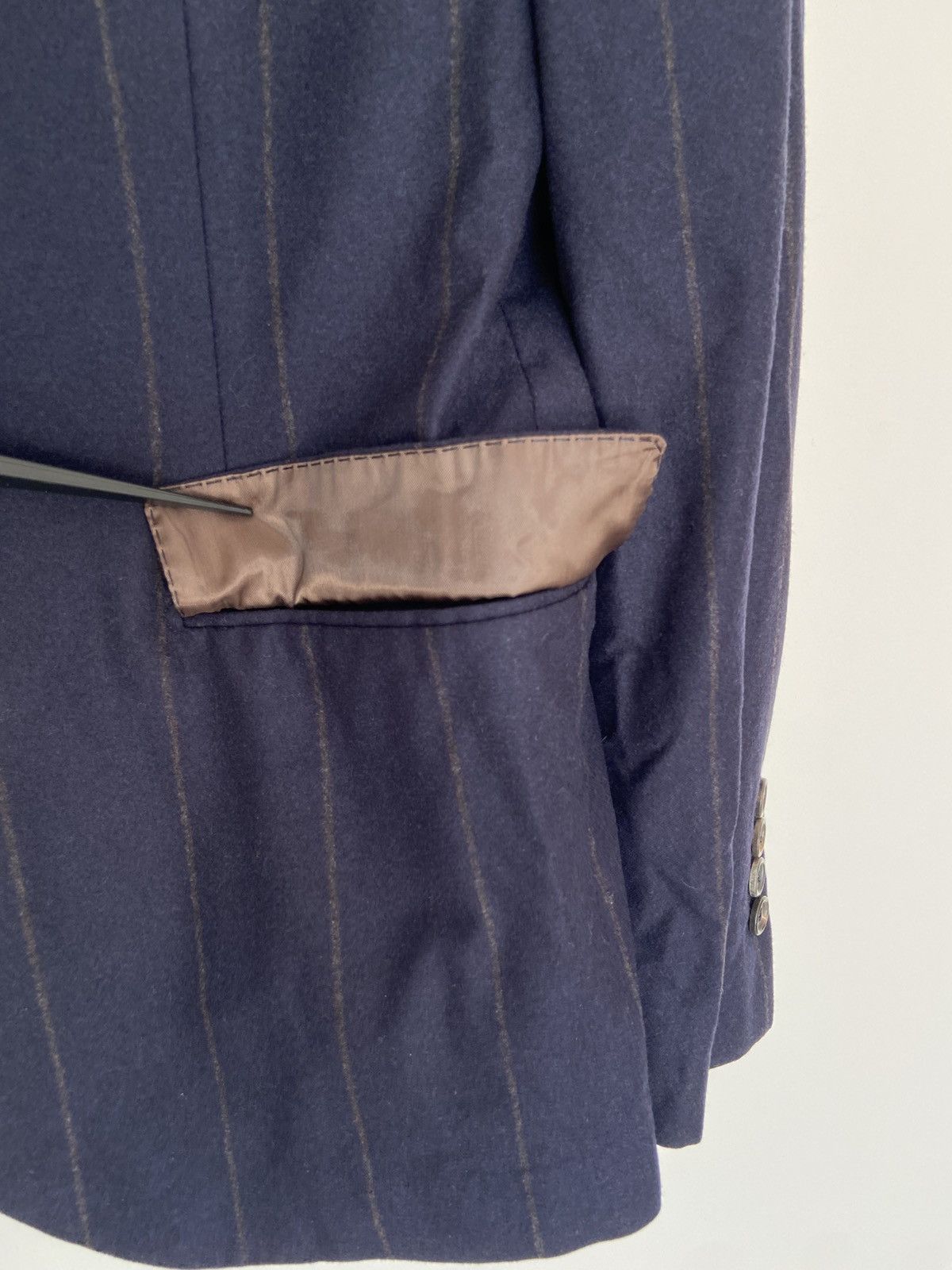 Brunello Cucinelli Brunello Cucinelli Pinstripe Wool Blazer Size 42R - 6 Thumbnail