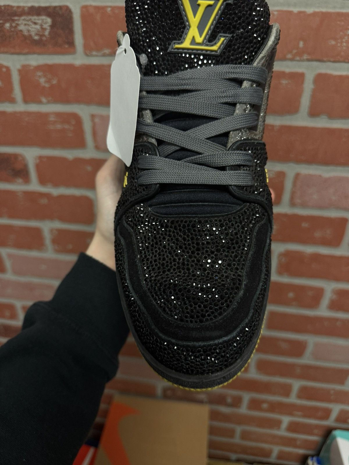 Louis Vuitton × Swarovski Louis Vuittion Swarovski Crystal Trainer 9LV/10US $5800 Size US 10 / EU 43 - 4 Thumbnail