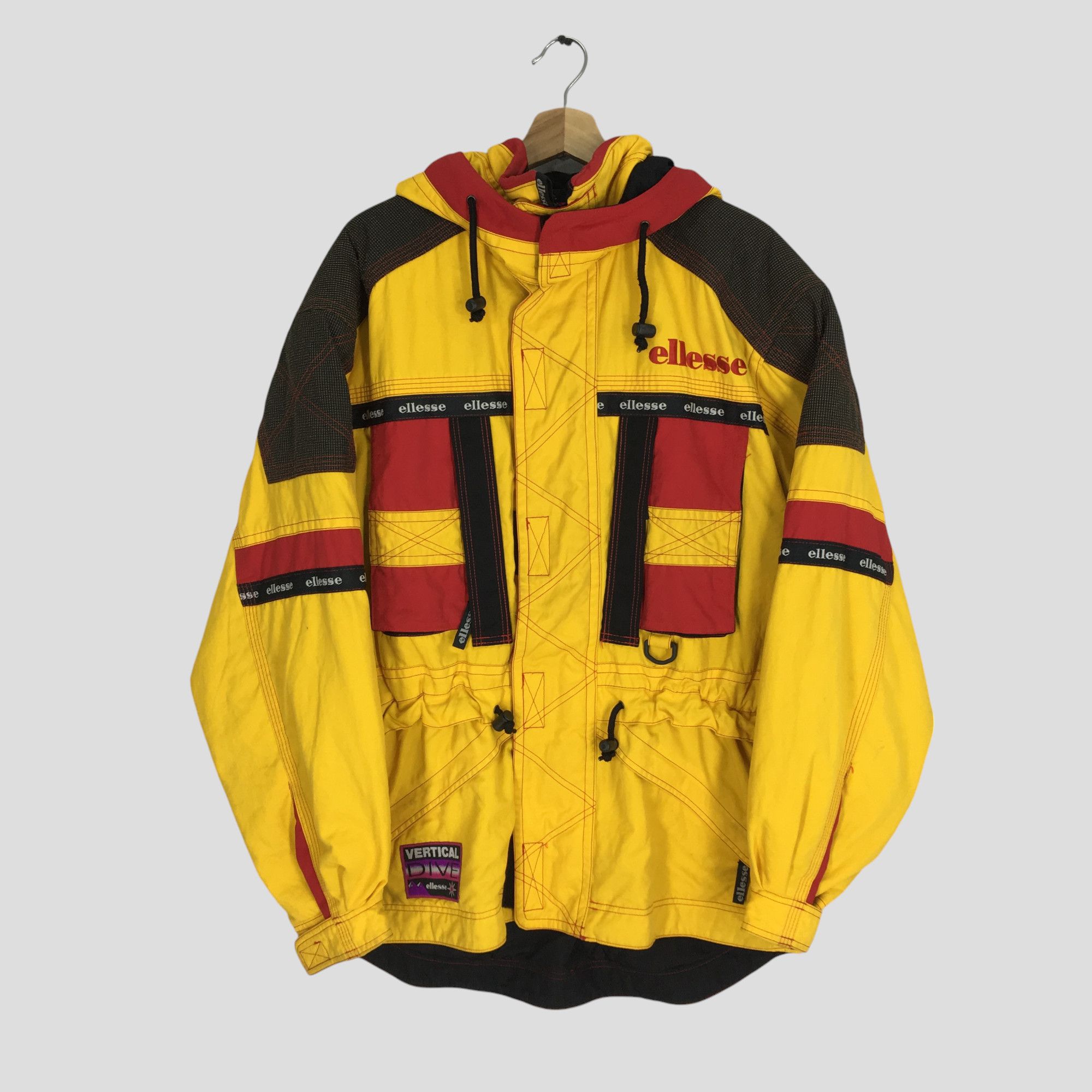 Vintage 90s Ellesse Ski Wear Vertical Dive Bomber Jacket