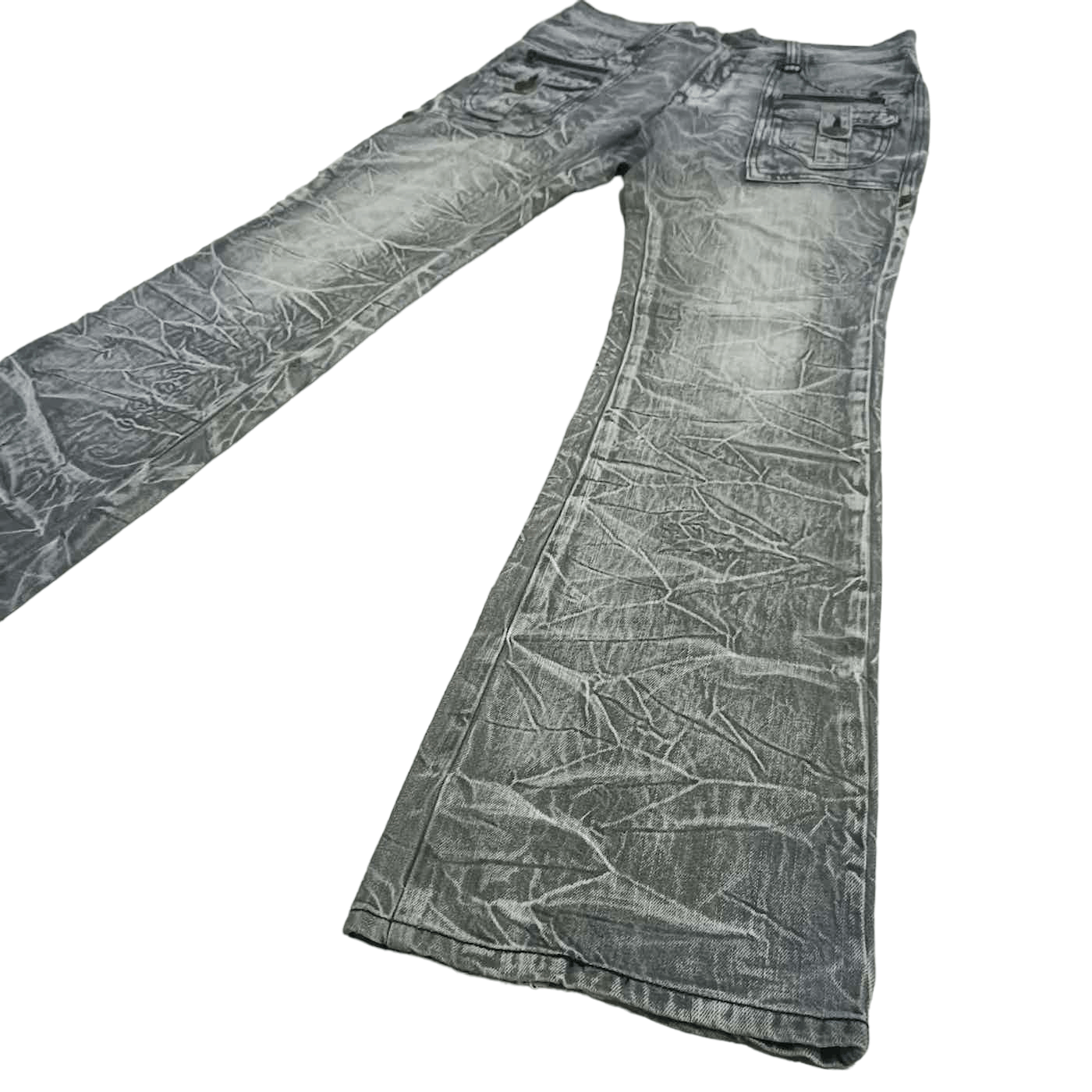 Japanese Brand FLARED 🔥 BLOW BY BLUE FLASH FADED JEANS Size US 34 / EU 50 - 1 Thumbnail