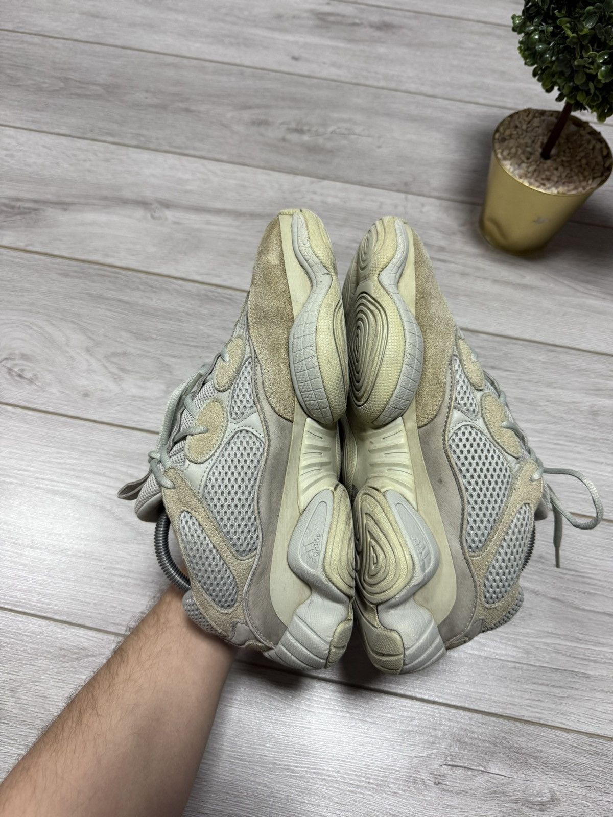 Adidas Bone White Yeezy 500 Blush 700 Cream Taupe Light 350 v2 Size US 9.5 / EU 42-43 - 7 Thumbnail