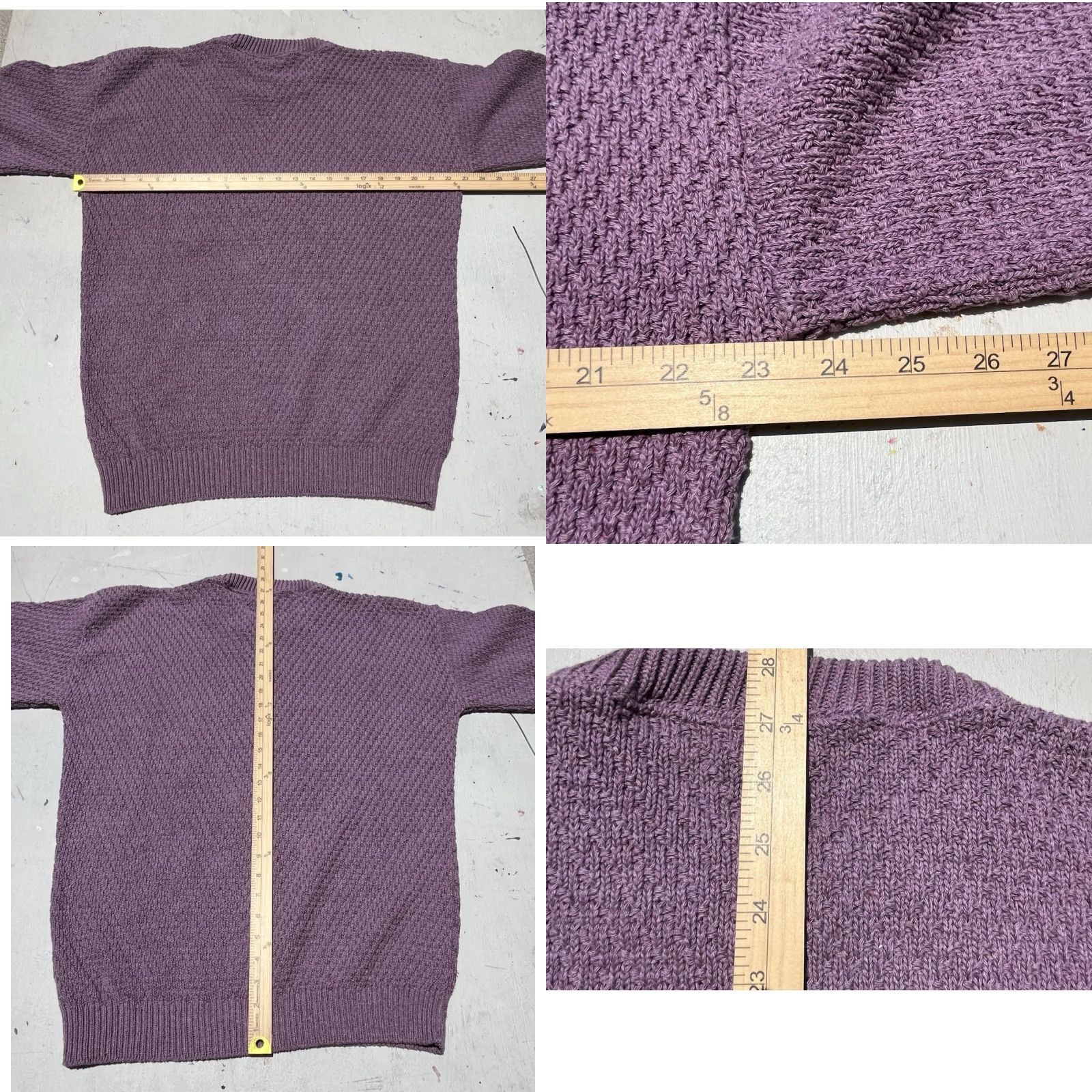 Vintage VINTAGE Liberty Sweater Purple Tight Knit L Women Embroidery USA Grandmacore Size L / US 10 / IT 46 - 8 Thumbnail
