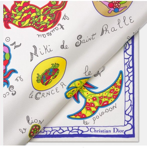 Dior o1w1db11024 Size: OS / Dragon Zodiac Square Scarf Size ONE SIZE - 4 Thumbnail