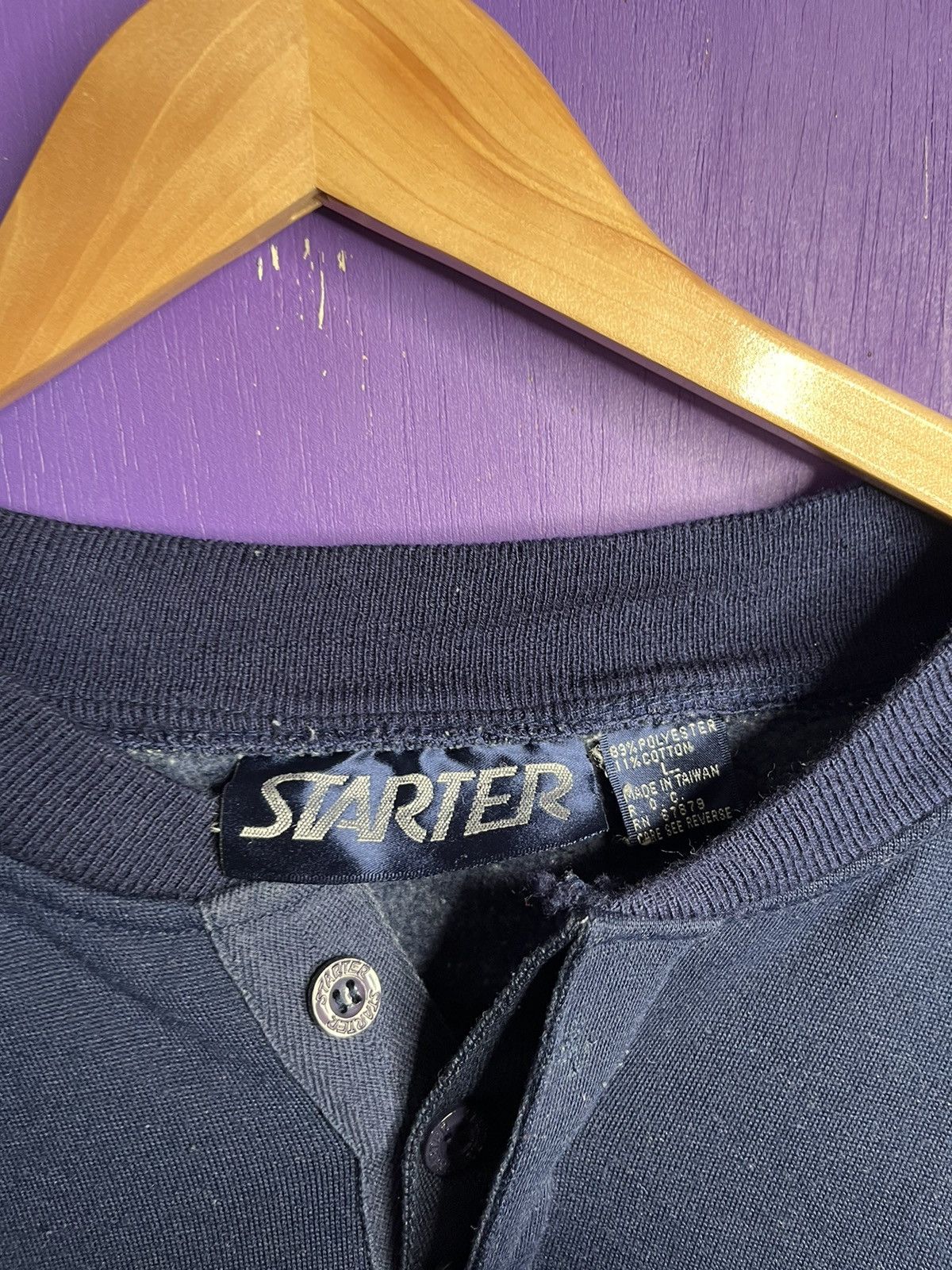 NFL × Starter × Vintage Vintage 90s Starter Chicago bears button sweatshirt Size US L / EU 52-54 / 3 - 4 Thumbnail
