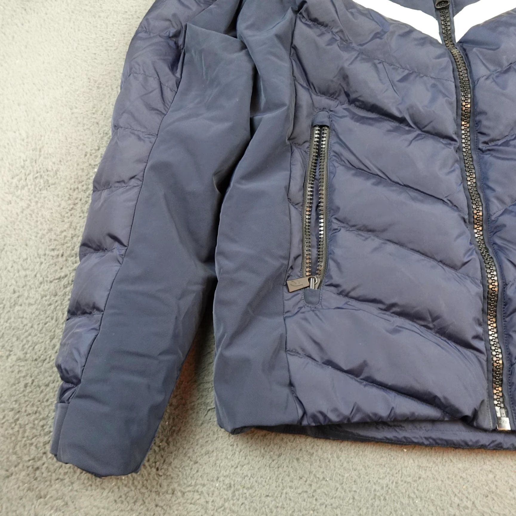 Vintage Toni Sailer Jacket Womens 50 Large Blue Ski Puffer Quilted Down Chevron Size XL / US 12-14 / IT 48-50 - 3 Thumbnail