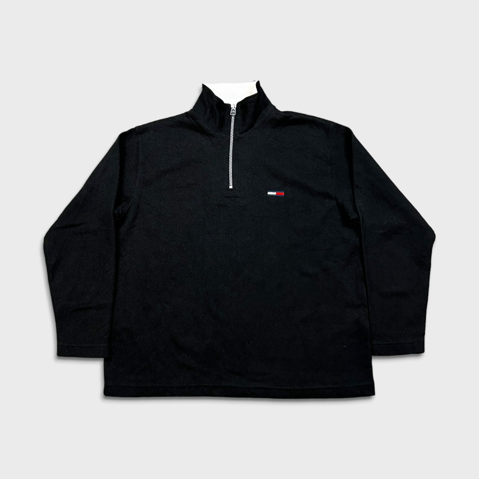 Tommy Hilfiger × Vintage VTG 90s Tommy Hilfiger Sweatshirt Small 1/4 Zip Activewear Size US S / EU 44-46 / 1 - 1 Thumbnail