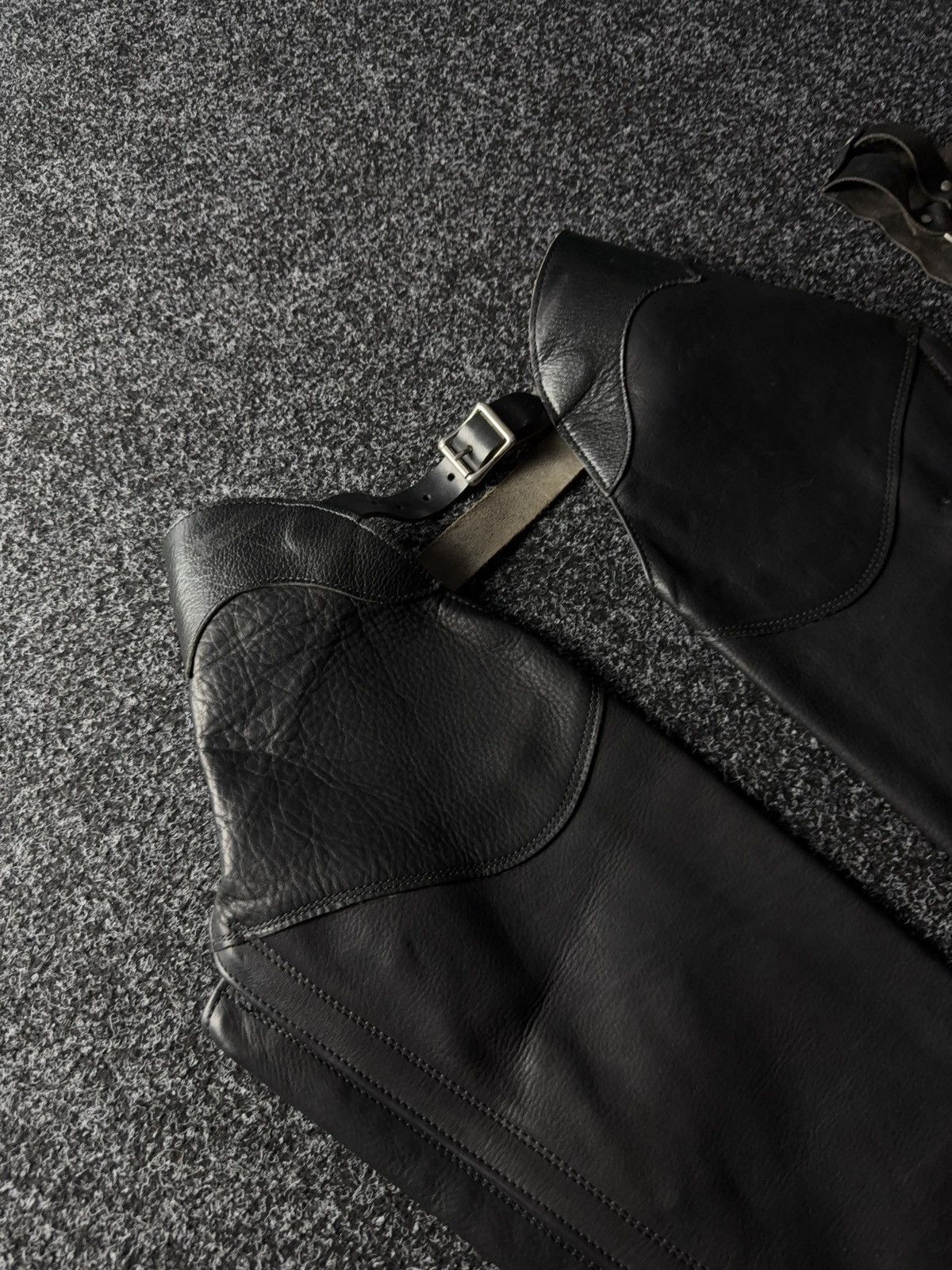 Japanese Brand Gothic BDSM Leather Leggings & Chain Harness Costume Size ONE SIZE - 4 Thumbnail