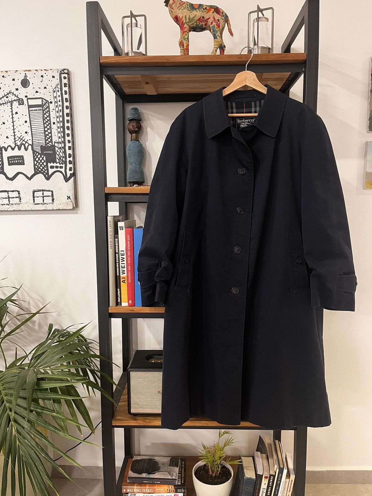 Burberry × Vintage Burberry Blue nova check trench coat Size US M / EU 48-50 / 2 - 1 Thumbnail