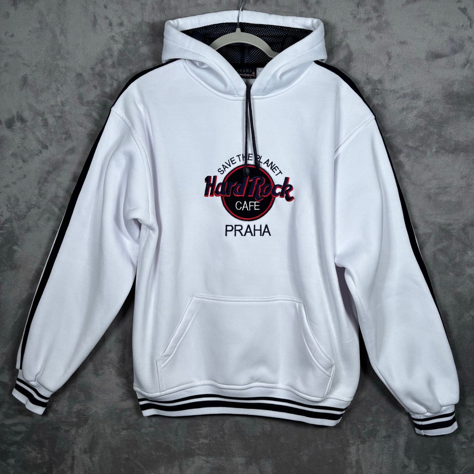 Vintage Hard Rock Cafe Praha Hoodie L Rare Heavyweight