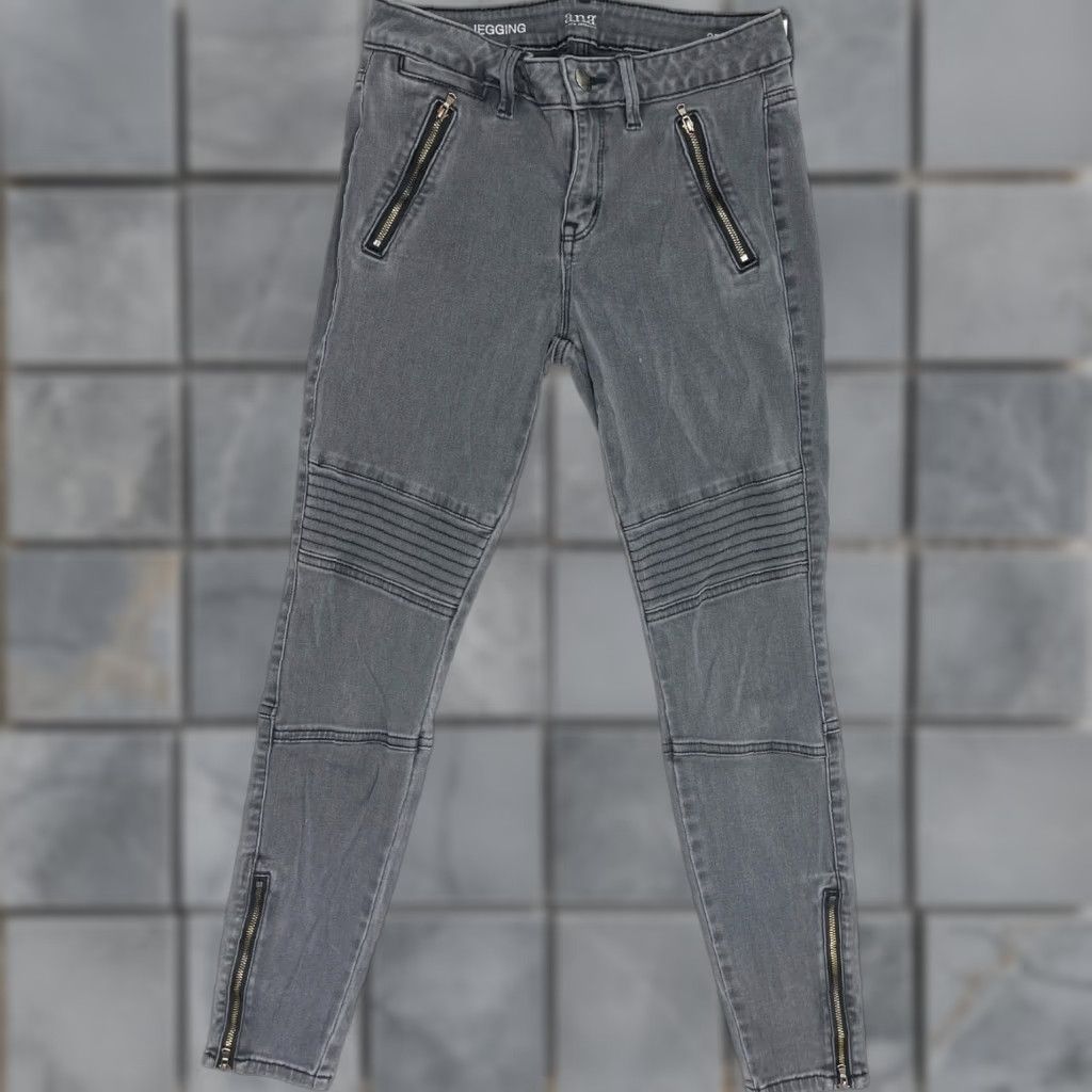 Vintage A New Approach Skinny Jeans Women Size 27 Gray Denim Mid Rise Pockets 5-Pocket Closure Zip Jeans Mens Womens Gap? Size 27" / US 4 / IT 40 - 1 Thumbnail
